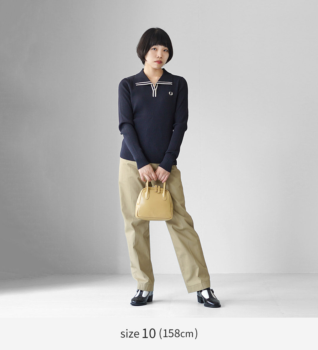 FRED PERRY（フレッドペリー）リブニット ポロシャツ / レディース