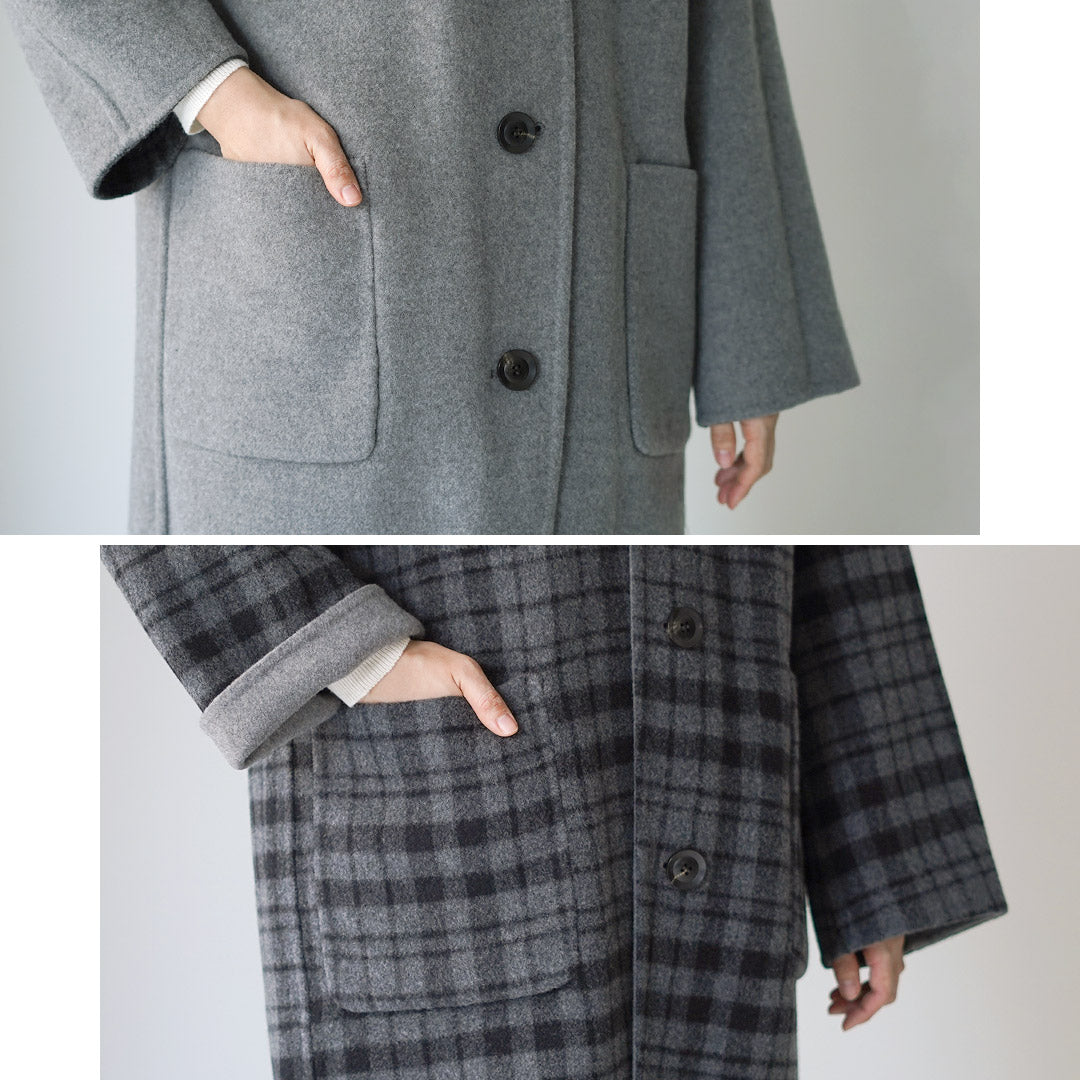 LE GLAZIK（ル グラジック） リバーシブル カラーレスコート / ロング