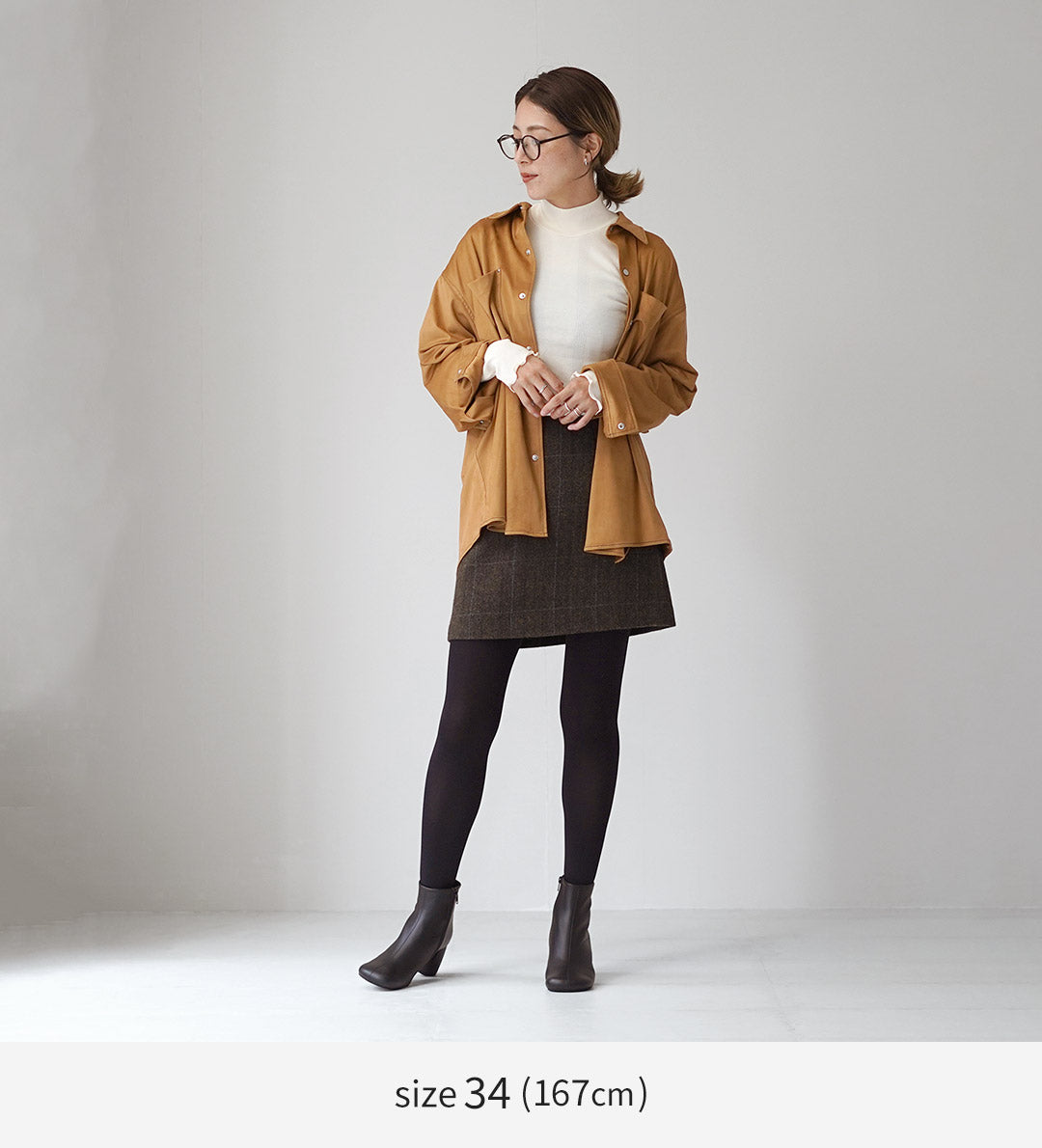 SHINZONE（シンゾーン） ウール ミニ スカート 25AMSSK02 / チェック