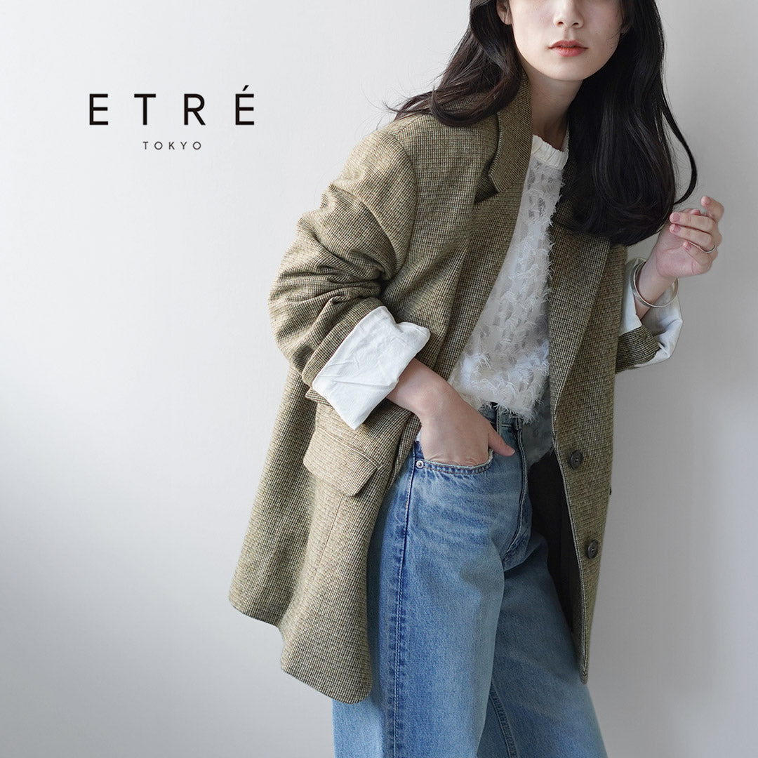 ETRE TOKYO（エトレトウキョウ） チェックツィードテーラージャケット