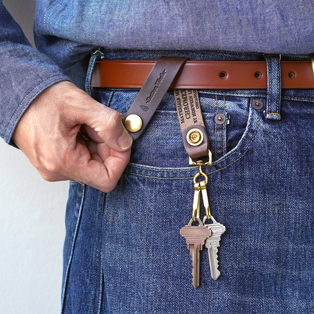 BUTTON WORKS（ボタンワークス） クロムエクセル レザーキーホルダー