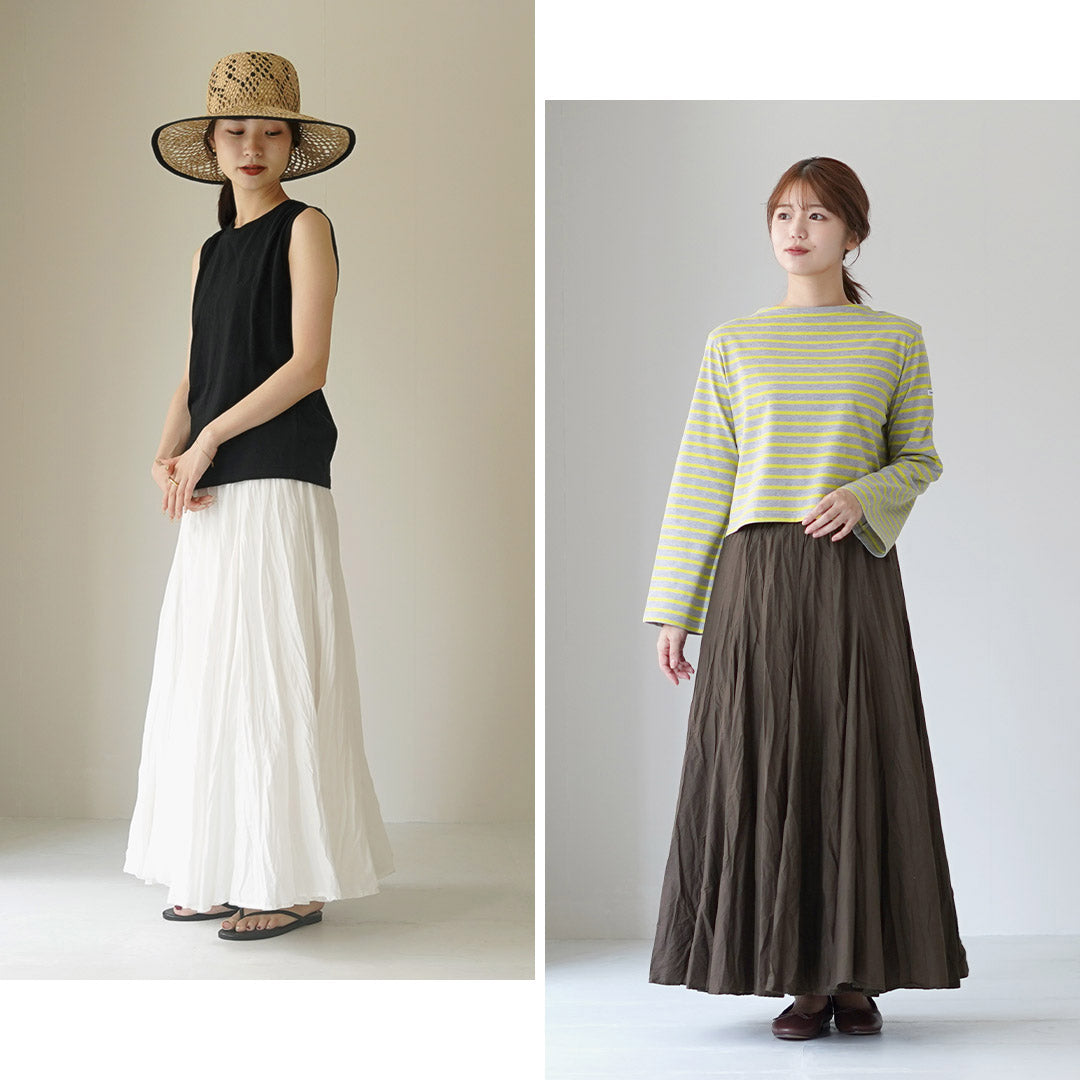 mizuiro ind（ミズイロインド） ボリューム フレア スカート