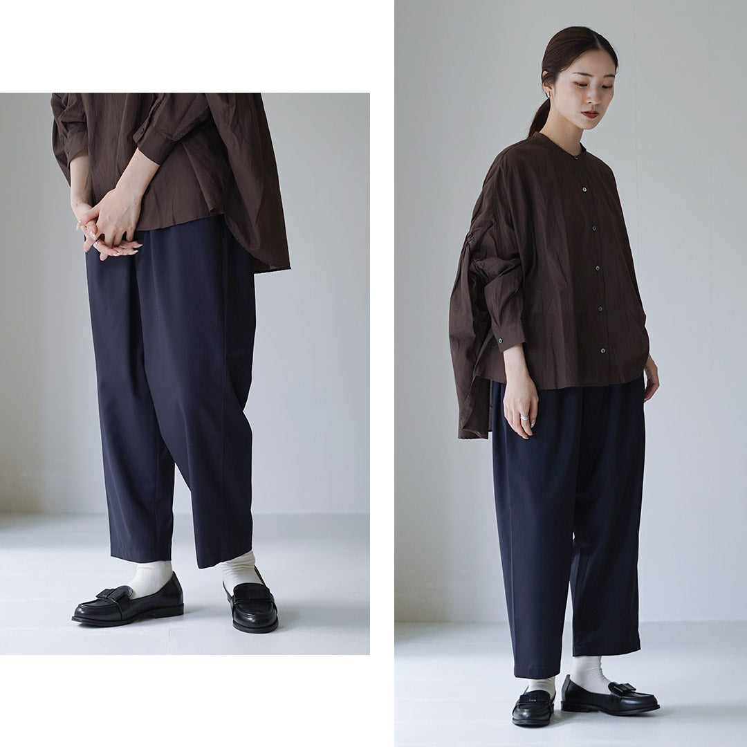 mizuiro ind（ミズイロインド） T/W ツイル タック イージーパンツ