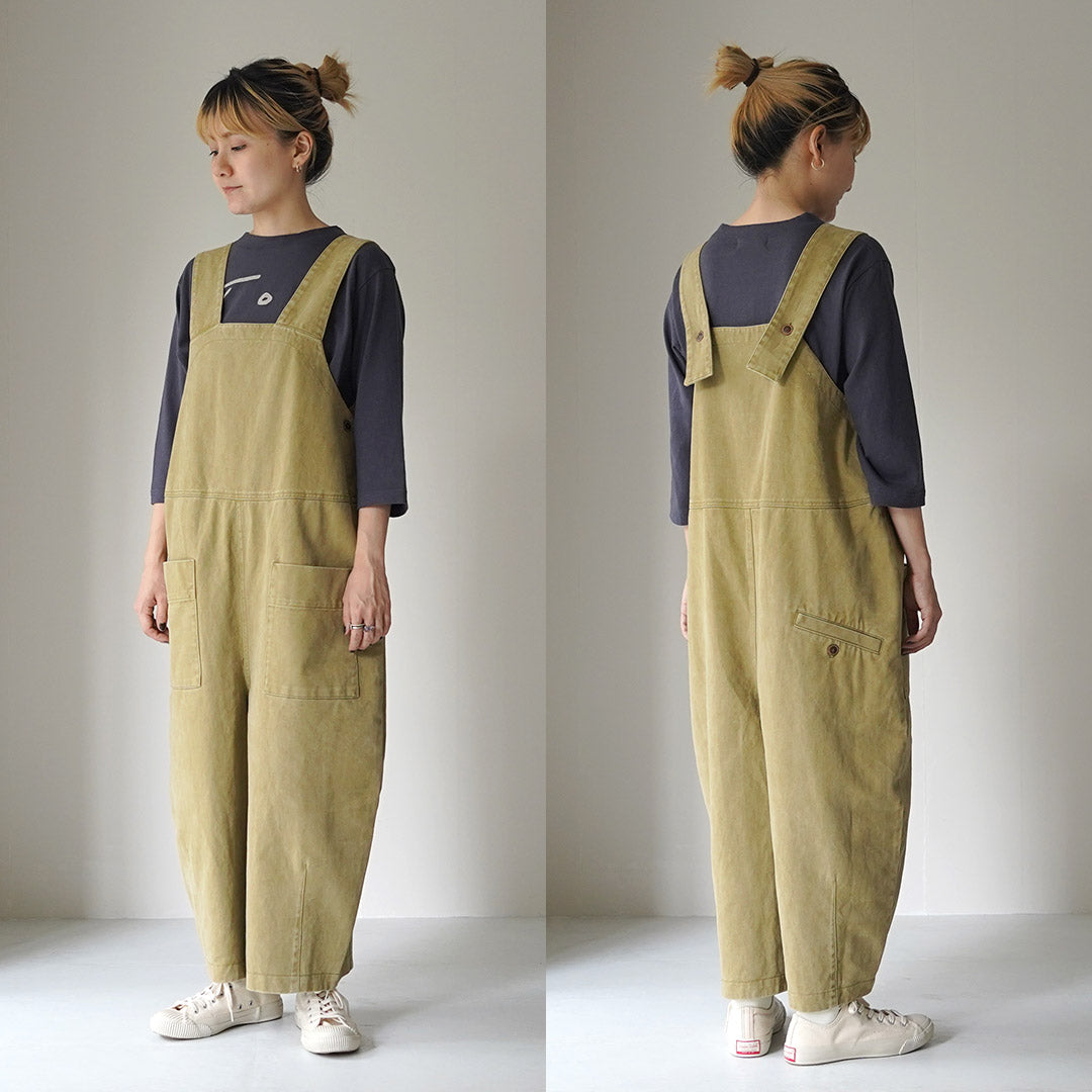 TUMUGU（ツムグ） ピグメント コットンツイル 2WAY サロペット