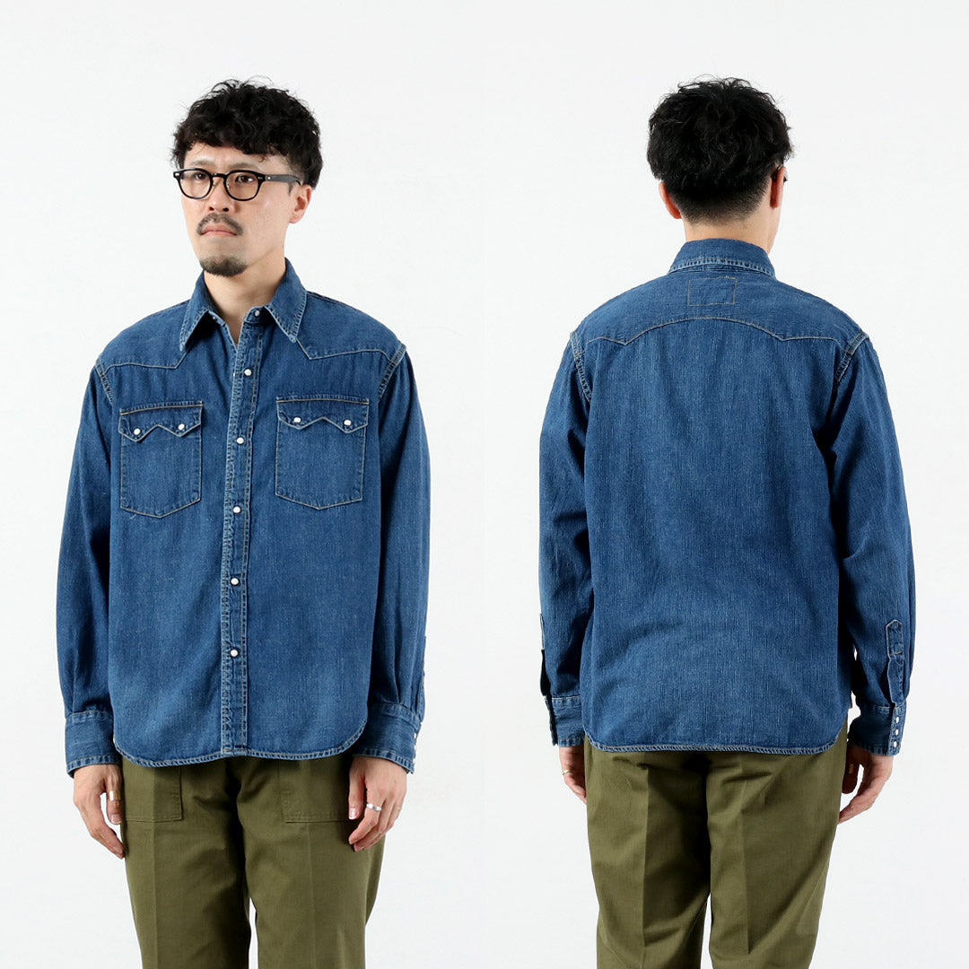 REMI RELIEF（レミレリーフ） 8.5oz デニムウエスタンシャツ ノコギリ