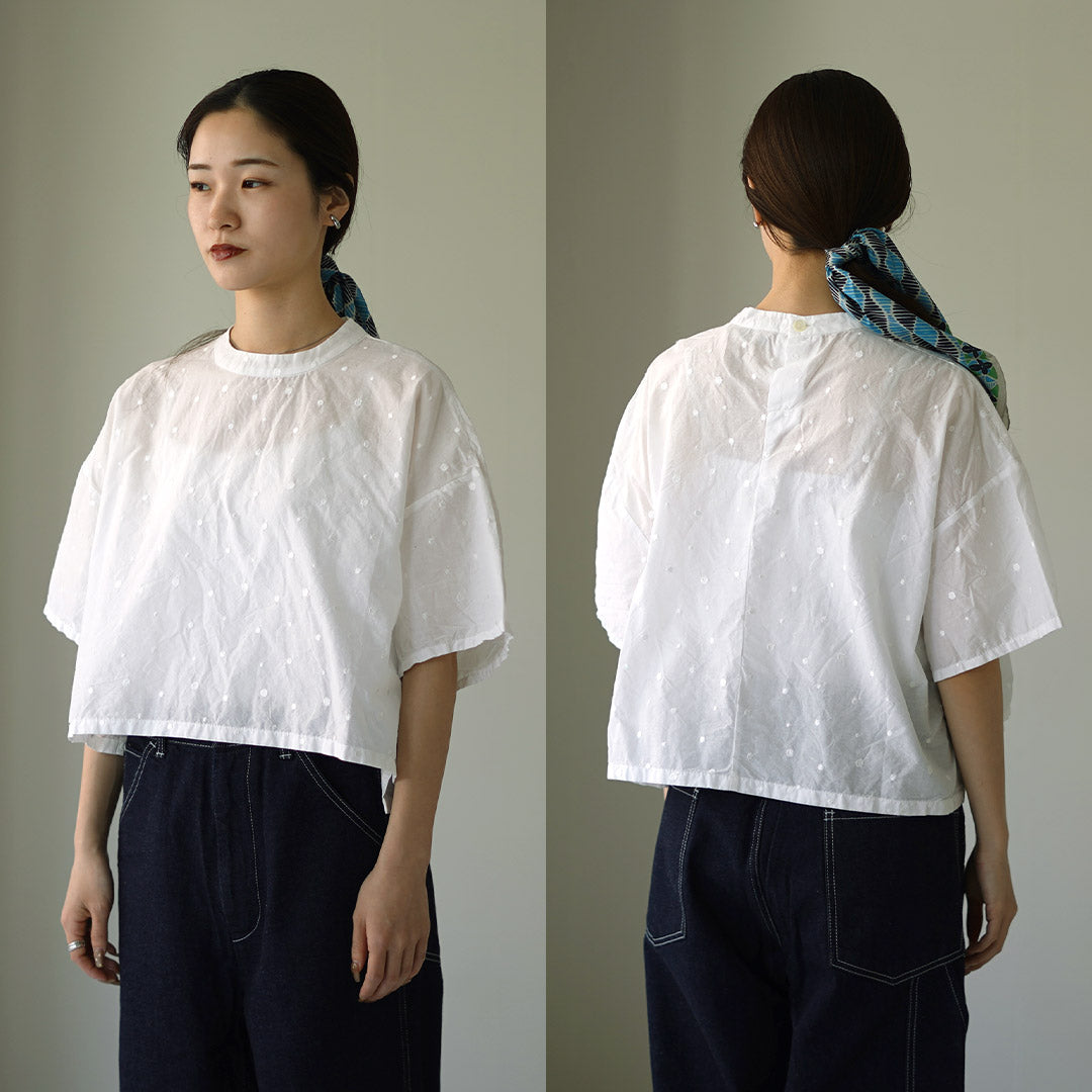 MIDIUMI（ミディウミ） ドット ワイドシャツ プルオーバー / ブラウス