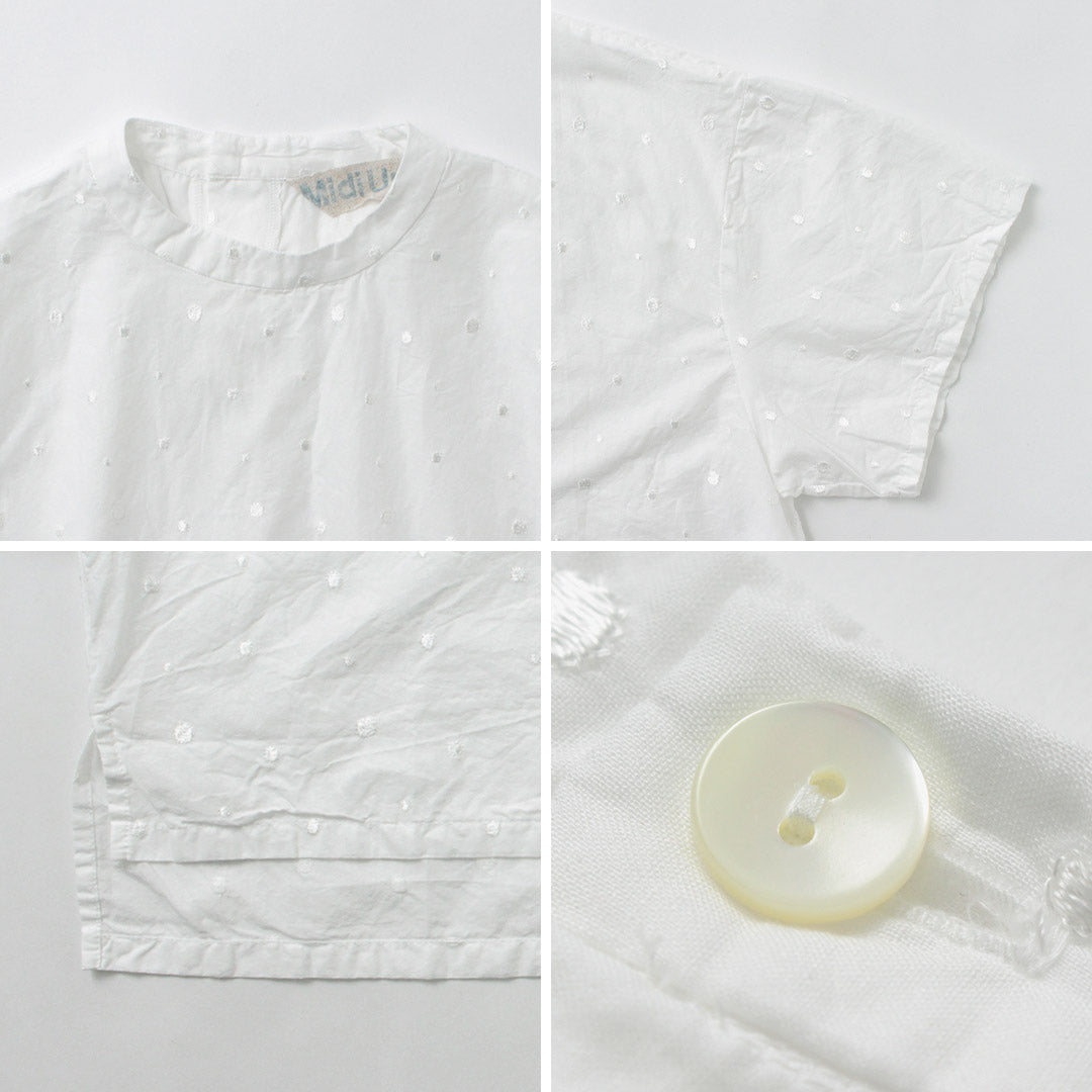 MIDIUMI（ミディウミ） ドット ワイドシャツ プルオーバー / ブラウス