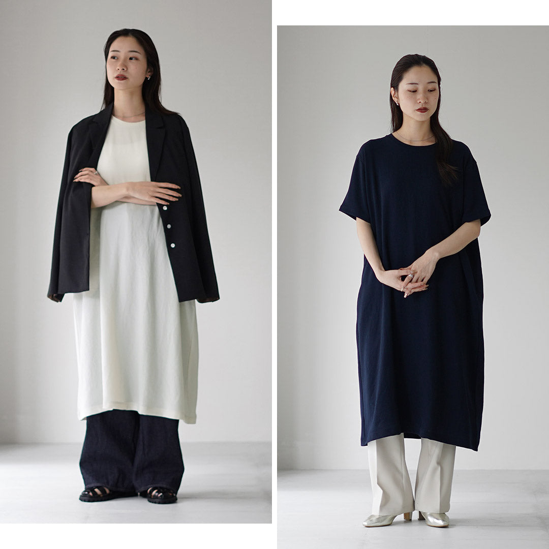 mizuiro ind（ミズイロインド） ジョーゼット ハーフスリーブロング