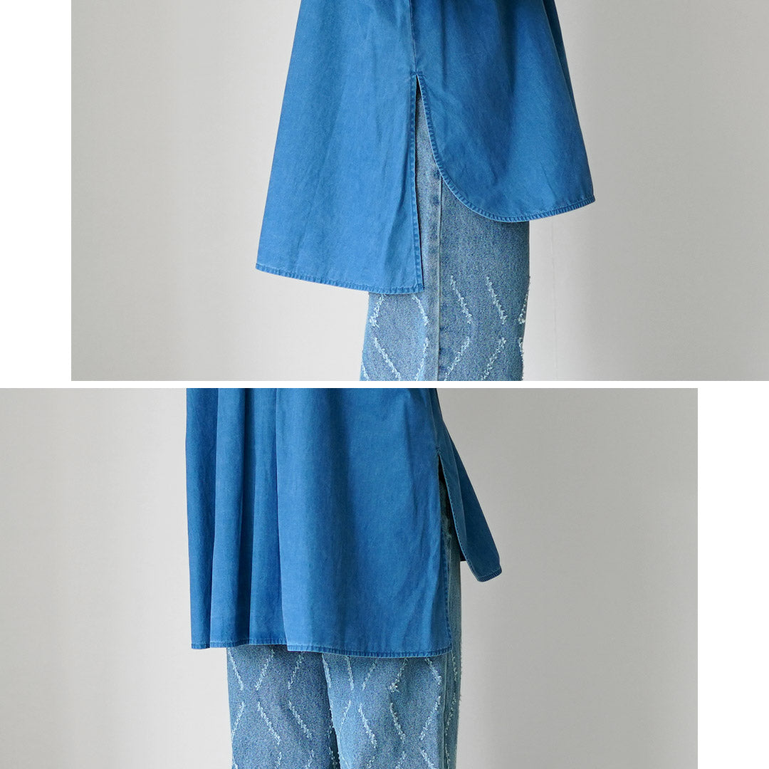 YENN（イェン） ピグメント ウォッシュ シャツ / レディース オーバー
