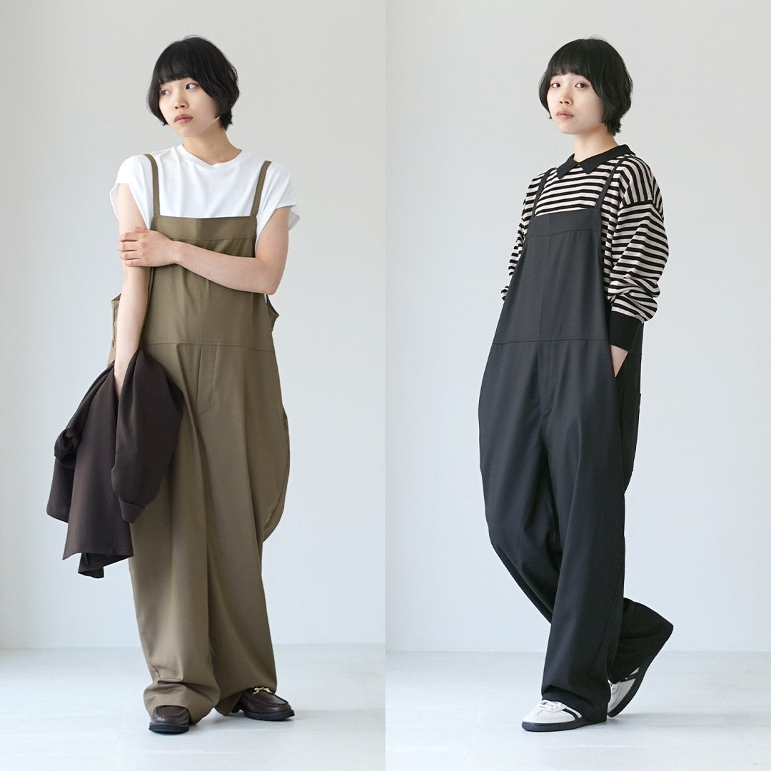 MAO MADE（マオメイド） ウールライク T/R サロペット / レディース