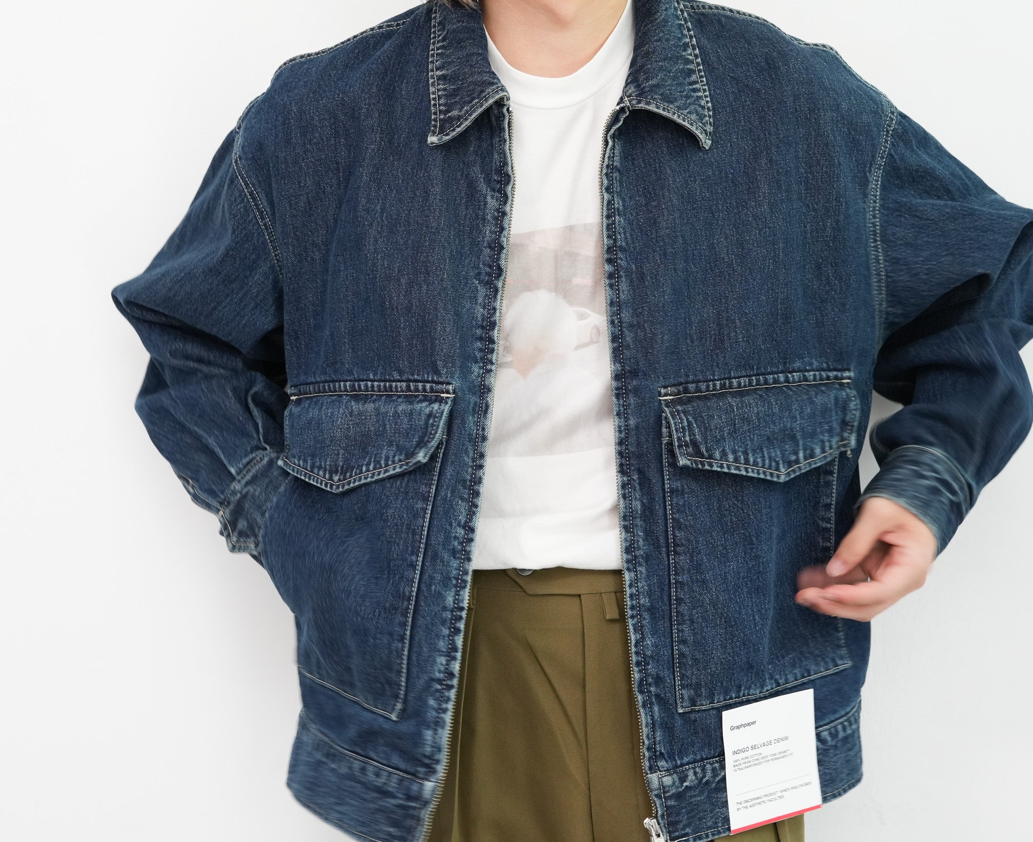 Graphpaper Selvage Denim Zip Jacket DARK FADE / LIGHT TFADE – Chum!