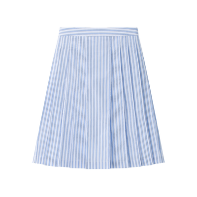 Coco Blanc Pleated Striped Skirt | Macaroni Kids
