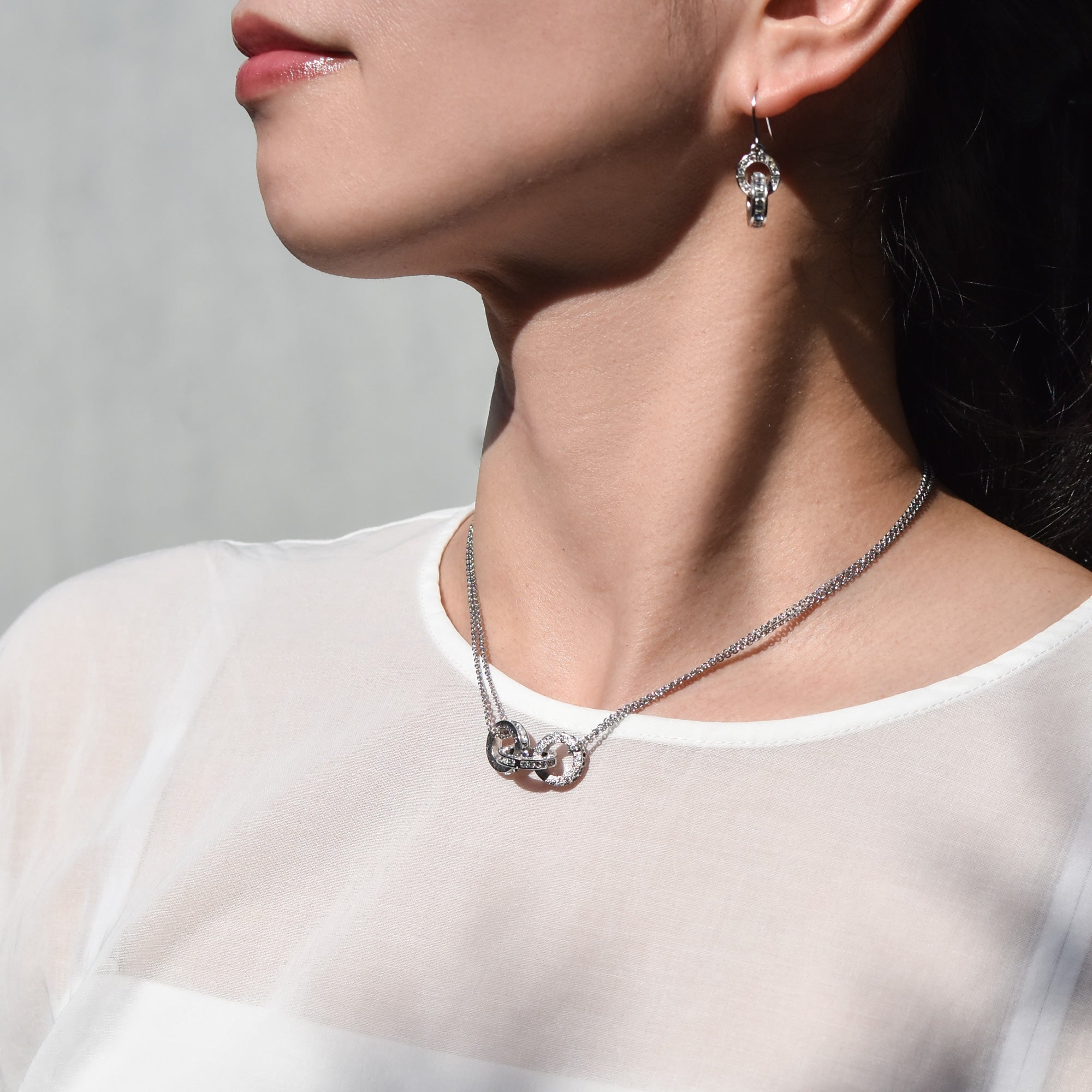 バーティカルミス マット クリア ネックレス