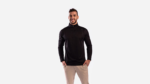 Qzip Men's Zip Pullover Shirt with Hidden Pockets | SCOTTeVEST