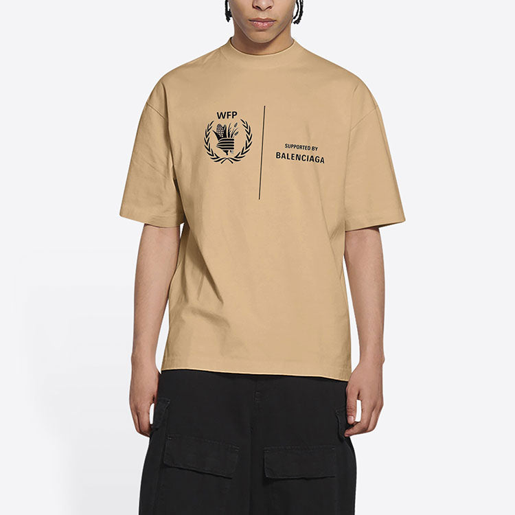 Balenciaga x WFP T-Shirt Medium Fit 'Khaki' 612966THV849605