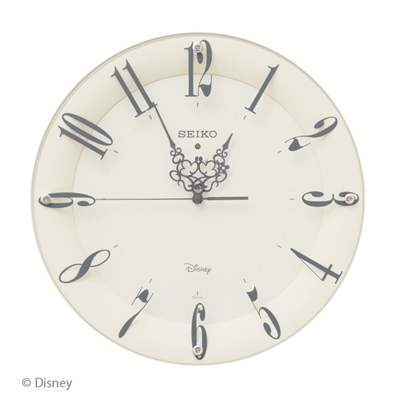 SEIKO セイコー 大人ディズニー 電波掛け時計 kiss ＆ heart FS506C 白
