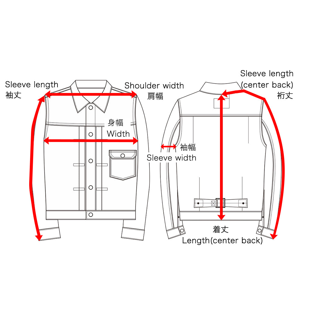 SIZE GUIDE - サイズガイド | Dry Bones Online Shop