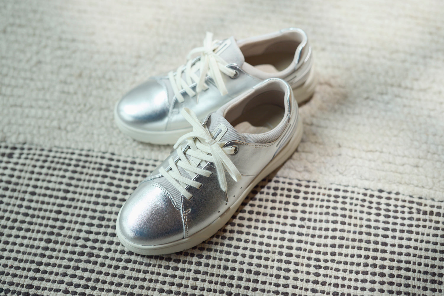 アキレス・ソルボ H 627 シルバー｜レザーコートスニーカー（レース