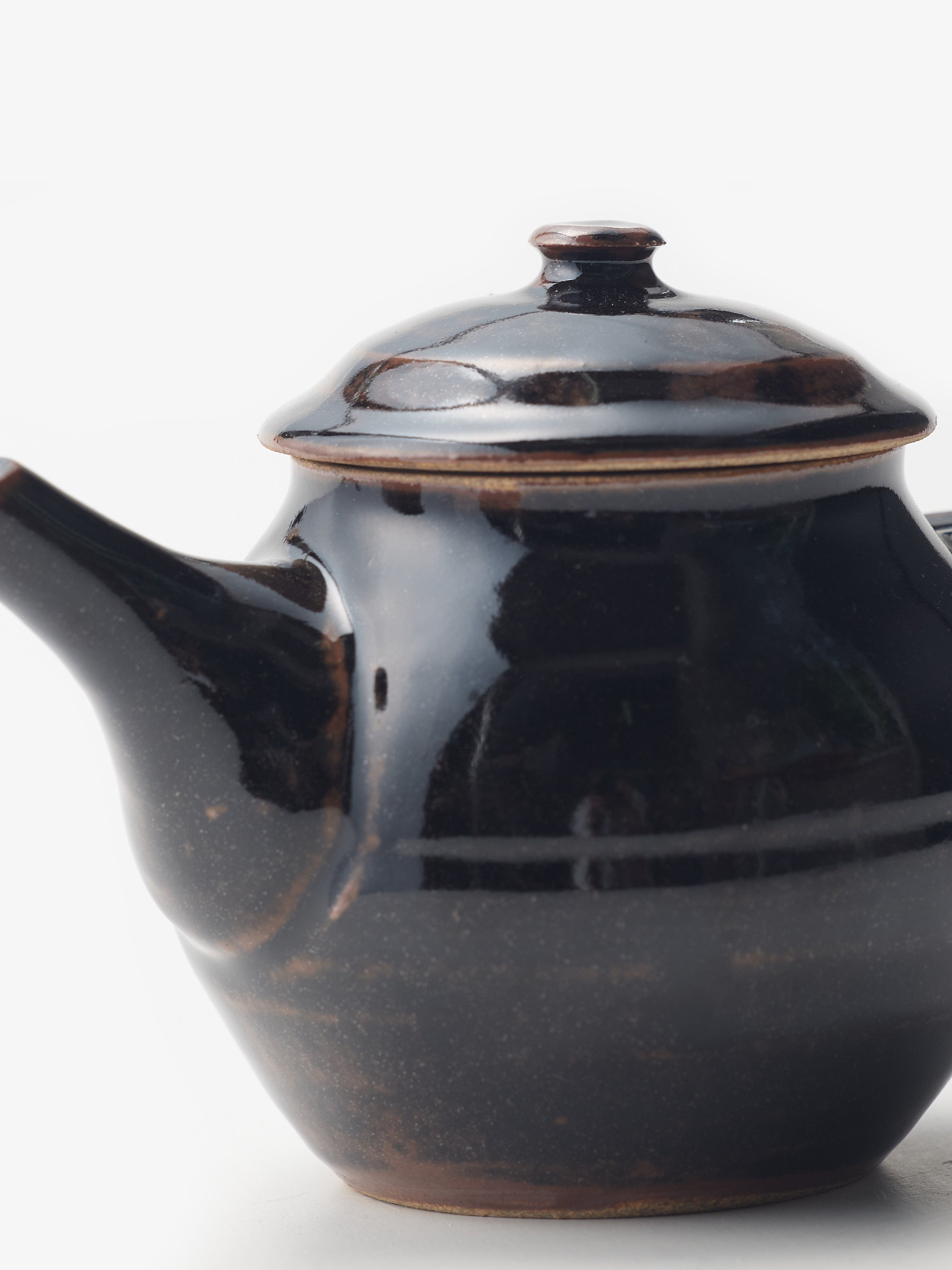 ティーポット 黒/えのきだ窯