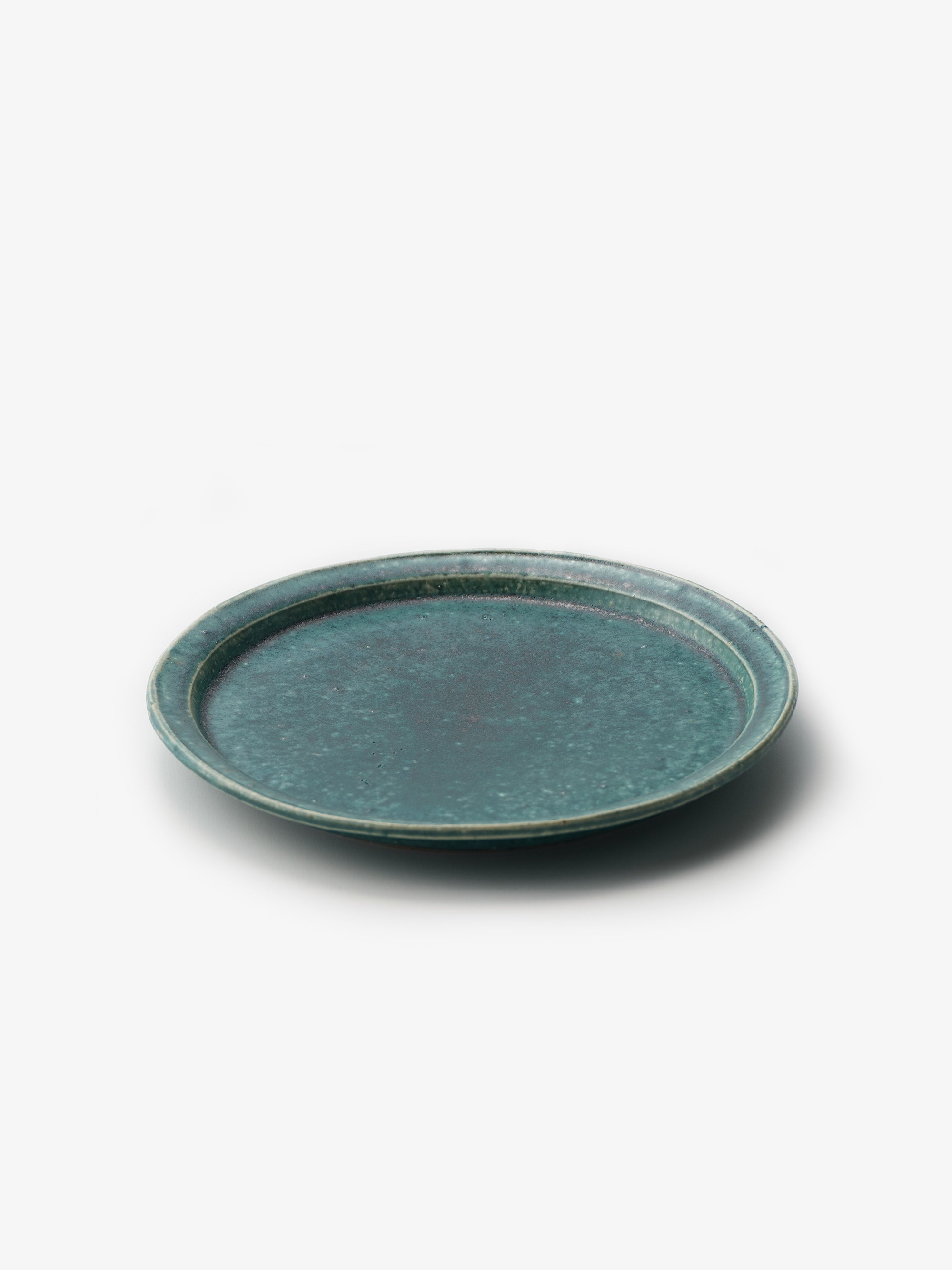境道一/織部釉/平皿