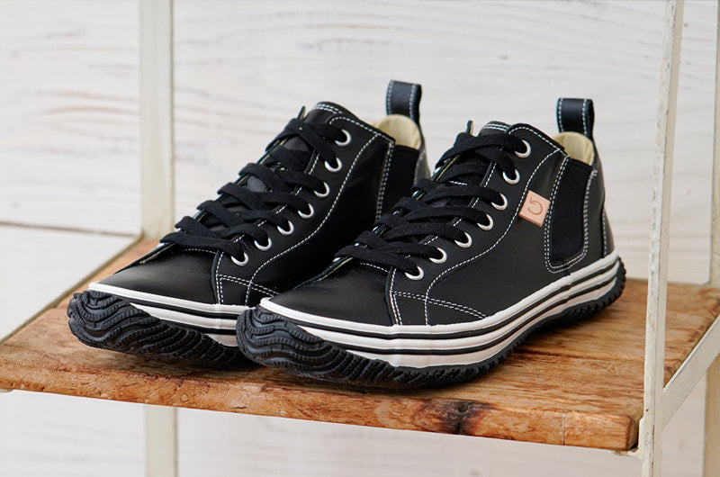 SP-442 Shiro/Kuro | 国産ハンドメイド スニーカー スピングル