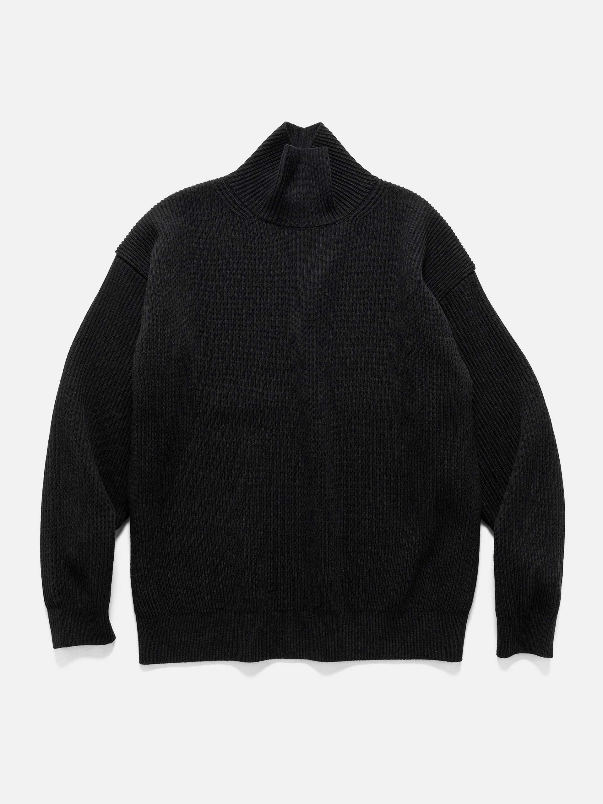 5G Wool SNOW Half ZIP Sweater Black | HAVEN