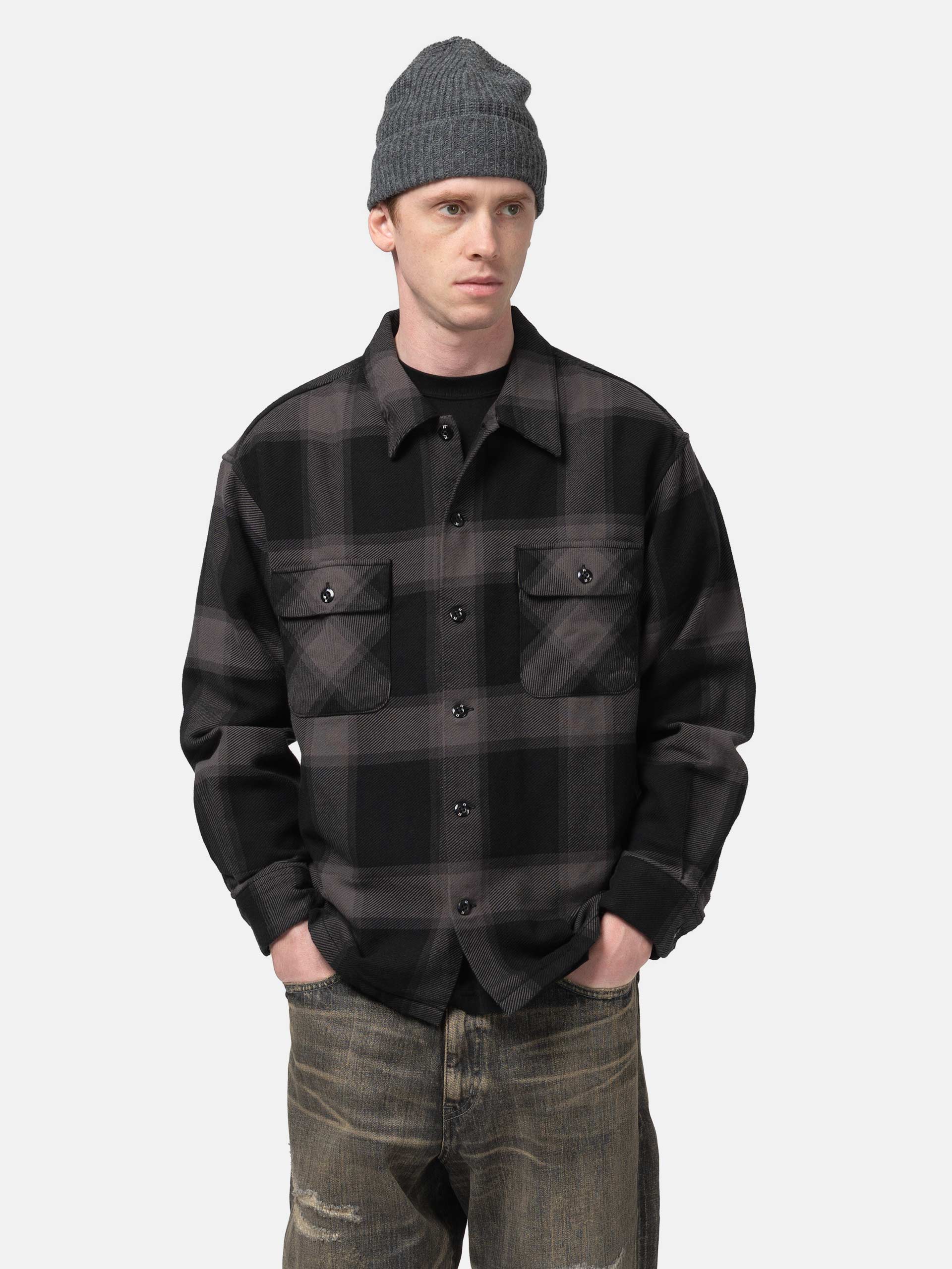 WTAPS Buffalo Check Shirt LS Gray | HAVEN