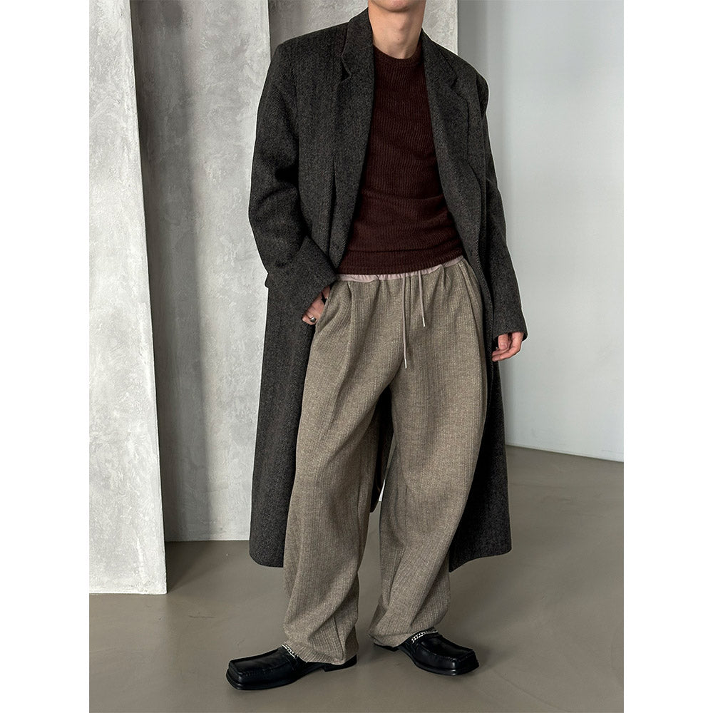 F/W] ヘリンボーンウールダブルコート(2color) - LAURANT | 60