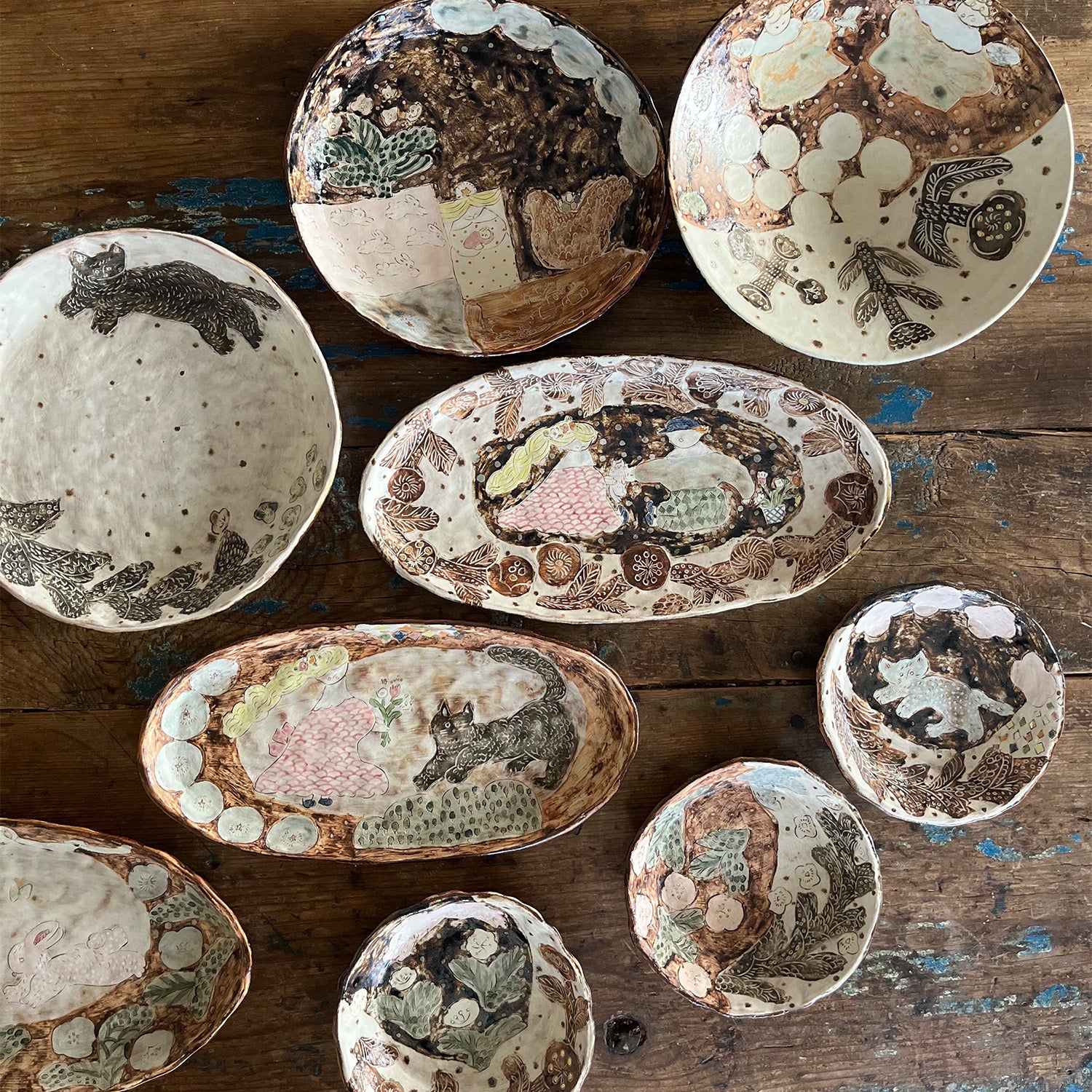 ミシャコシャ mizacosha プレート(猫) ミシャコシャ mizacosha