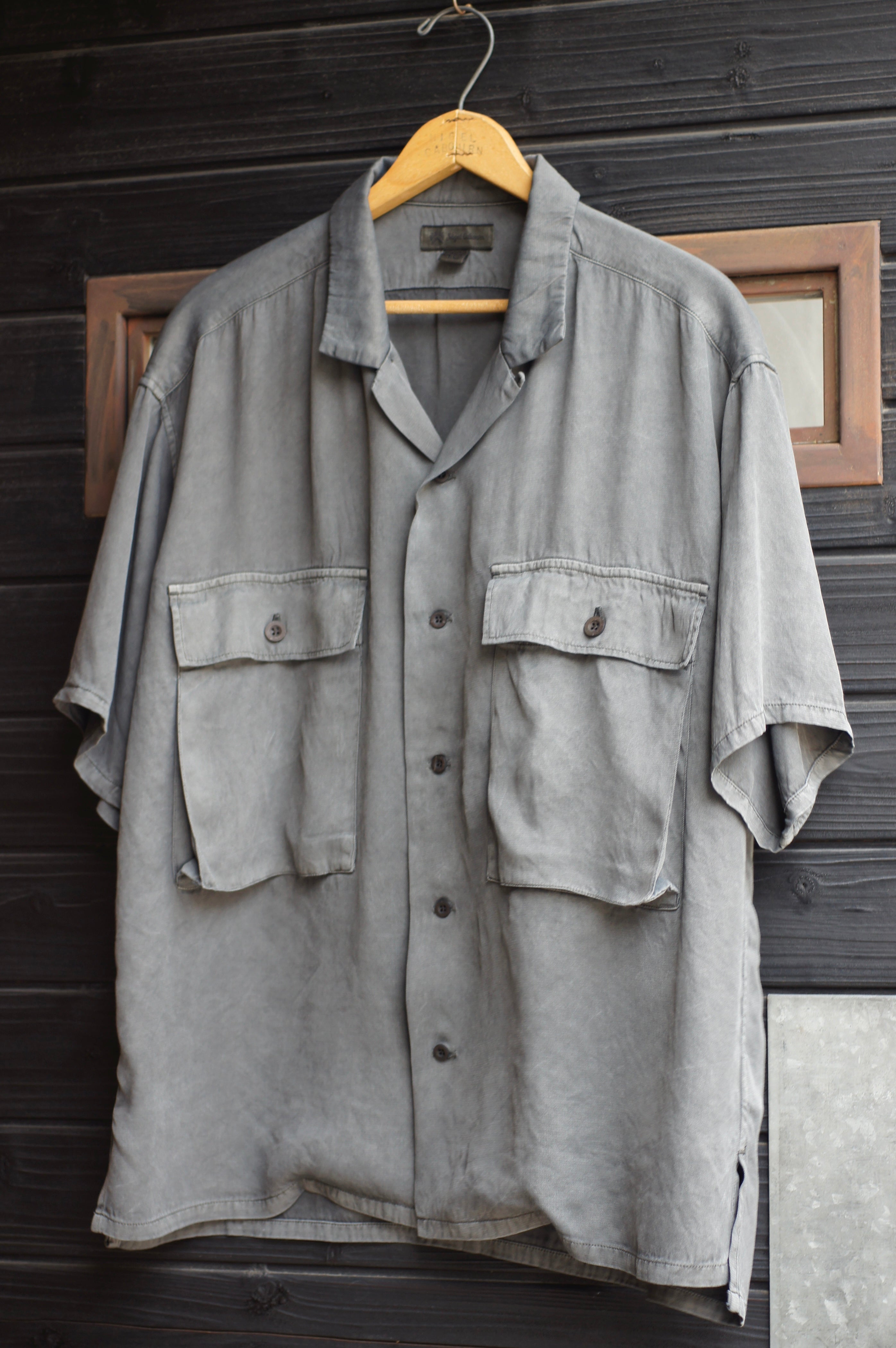ミリタリー×開襟シャツ》ARMY SHIRT S/S - RAYON PIGMENT – ナイジェル