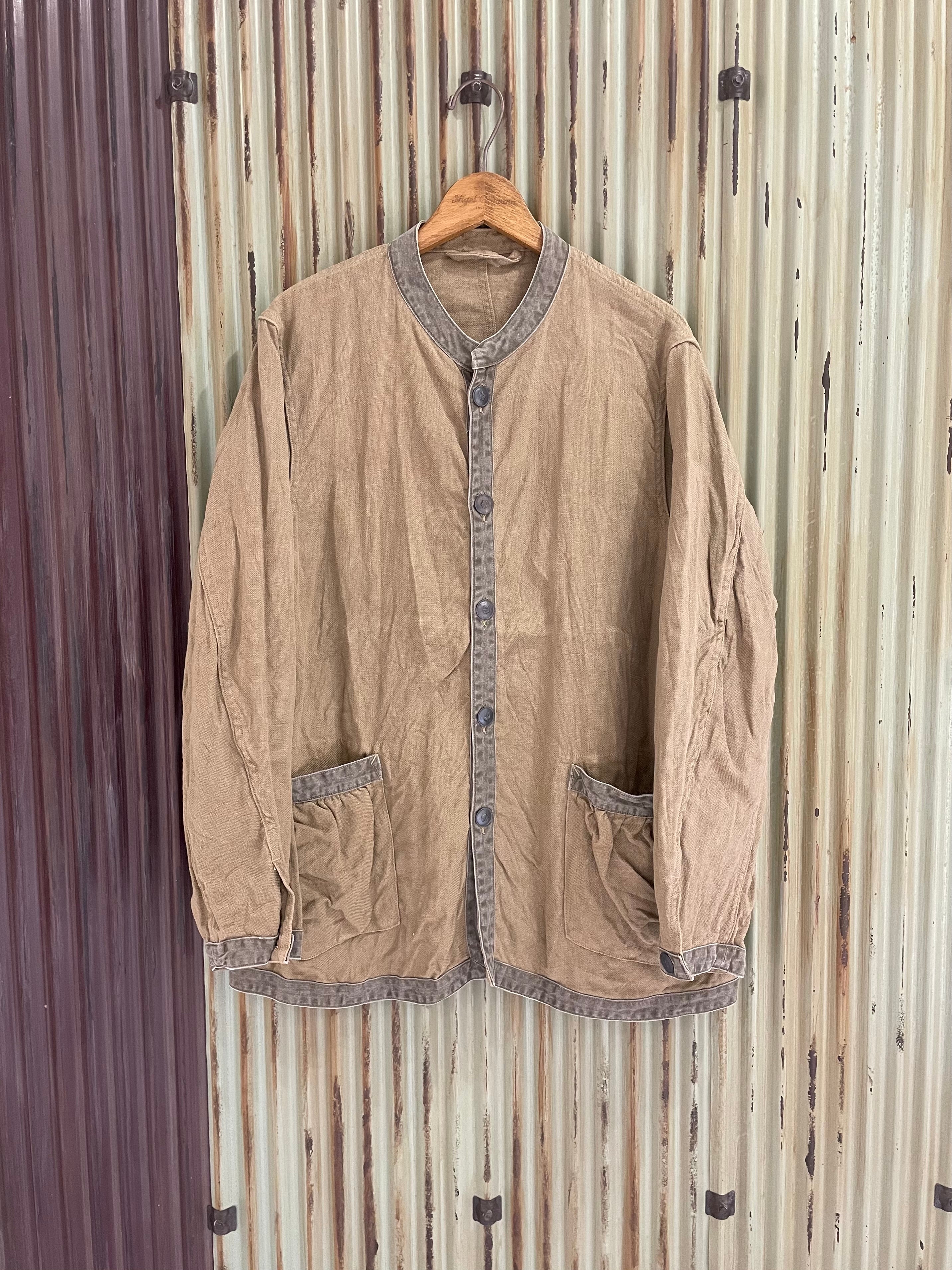 着心地と風合いの両立》FRENCH WORK JACKET - LINEN PIN OX