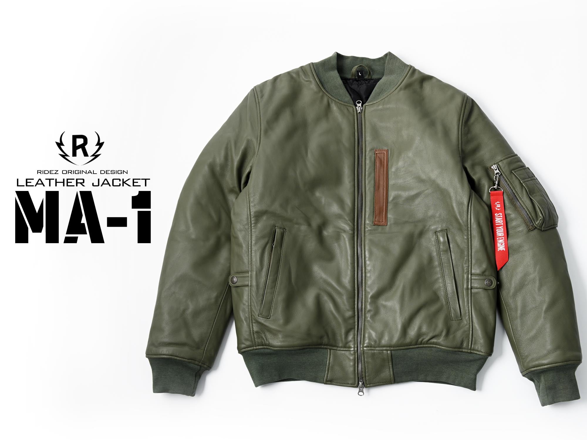 RIDEZが手掛けるシープレザーMA-1ジャケット。原点であるMA-1をRIDEZが