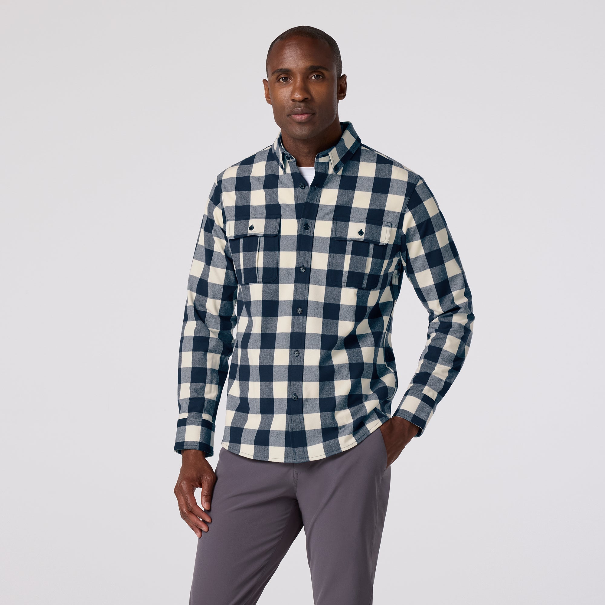 Upstate Flannel - Birch Leo Buffalo Check | Mizzen+Main