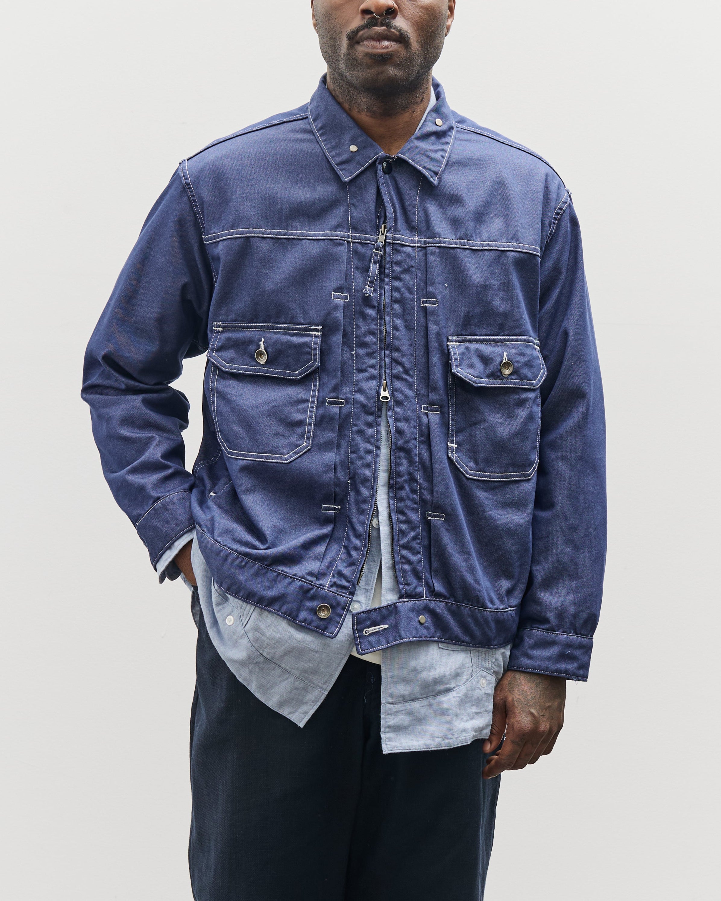 Engineered Garments Trucker Jacket Denim, Indigo – Glasswing