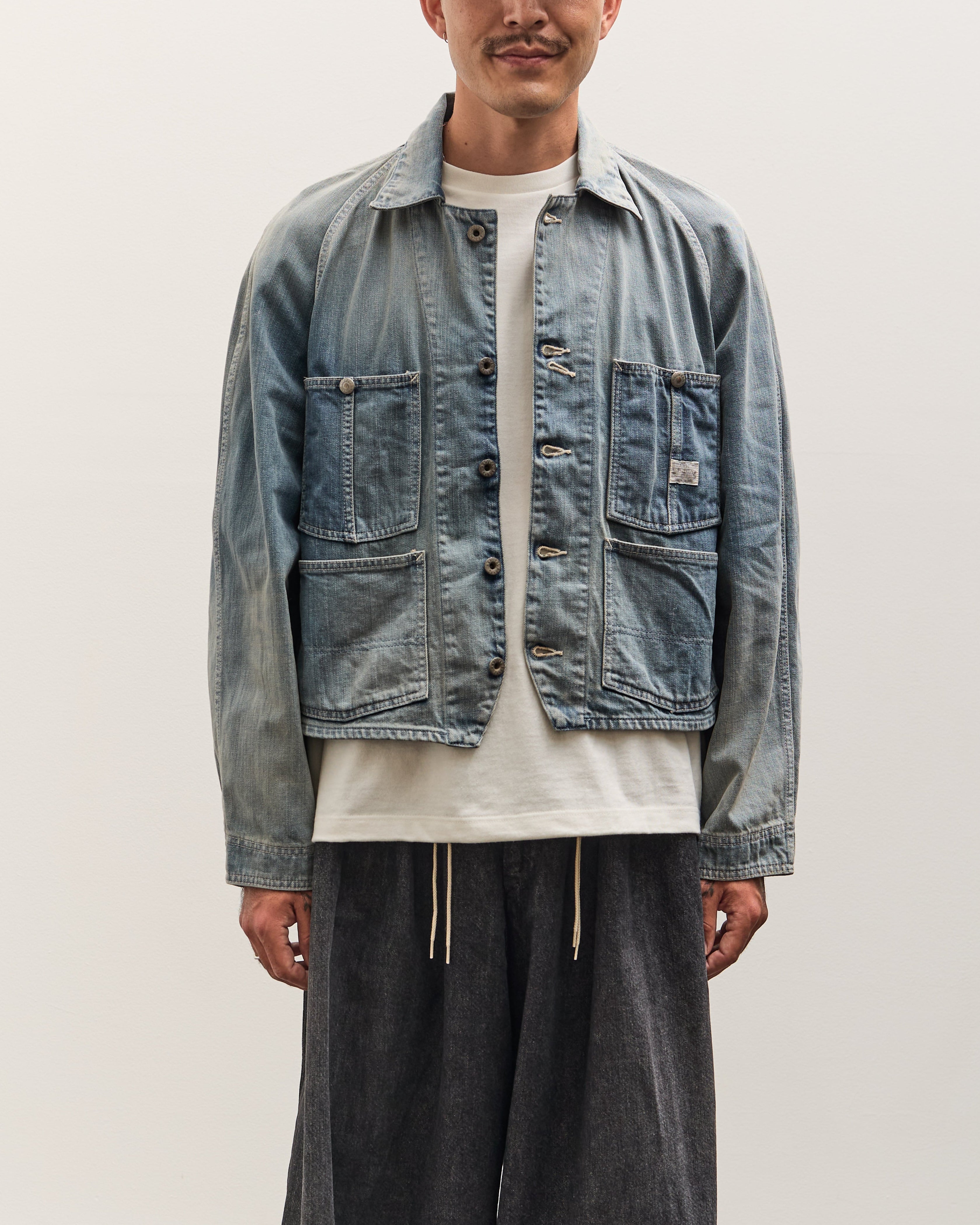 Kapital 12oz Denim Cropped WINDAY CHOR JKT Unisex, PRO – Glasswing