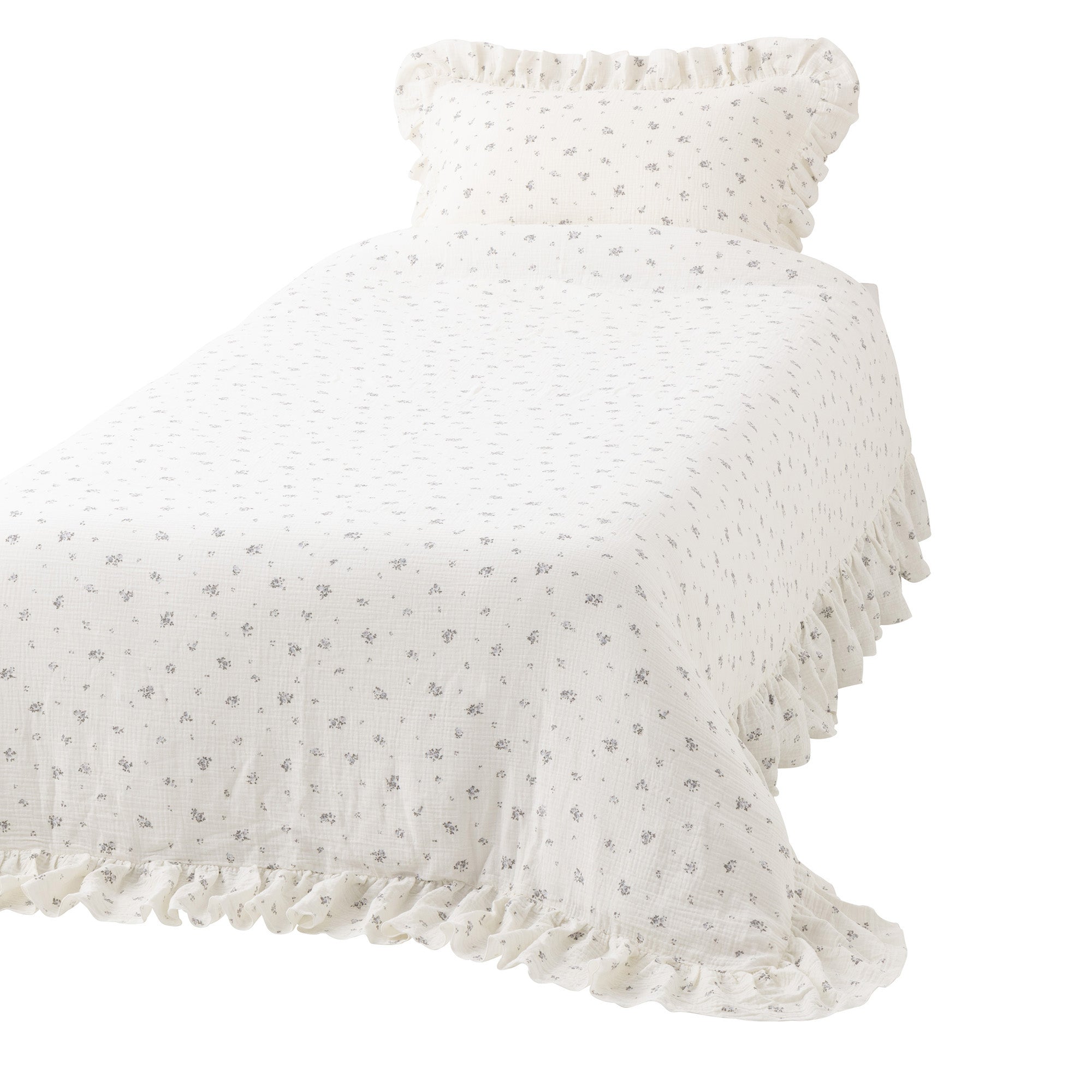 WARMY ドットキルト ベッドパッド シングル グレー | Francfranc