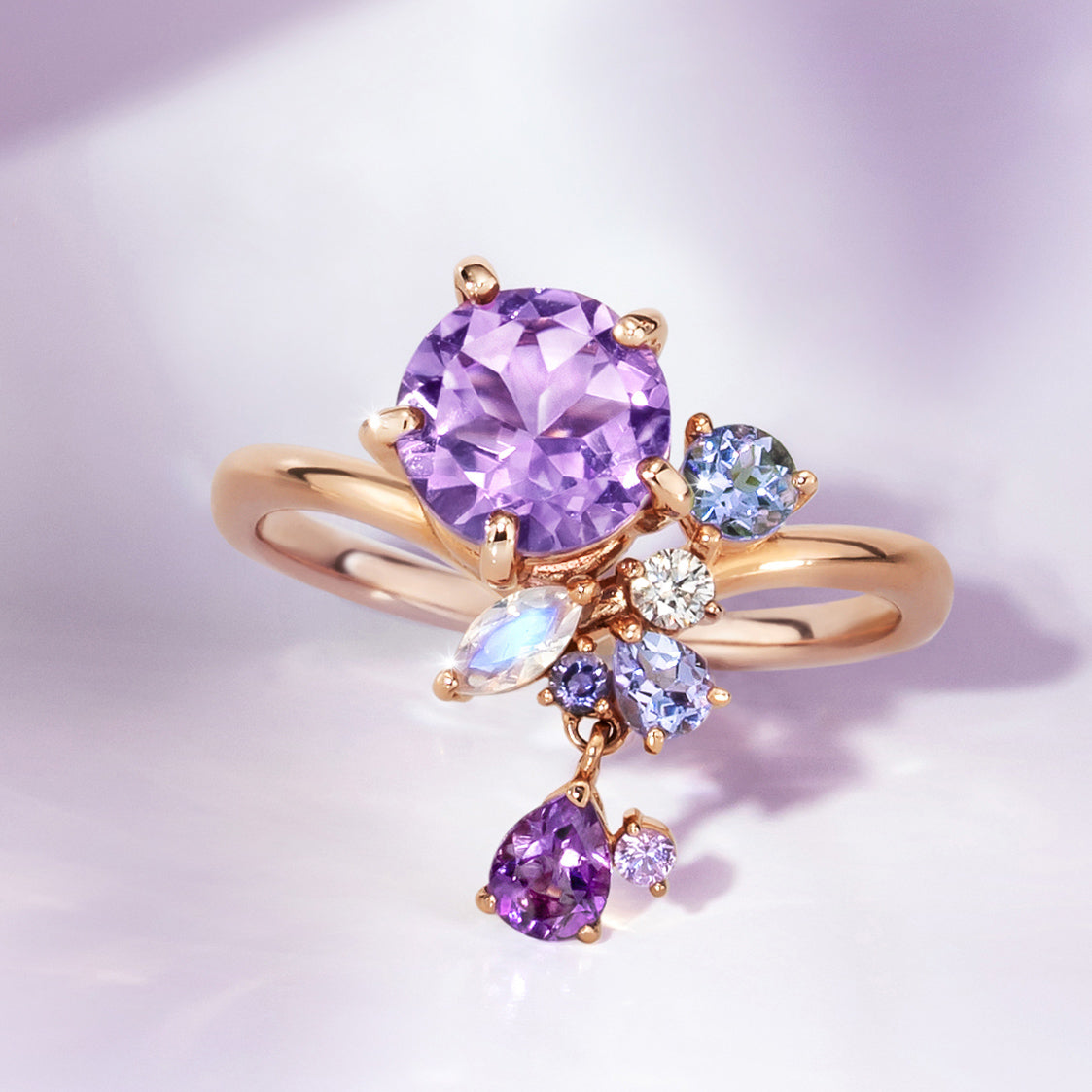 ミハエルネグリン 天使 紫色ブレスレット リングのセット エンジェル