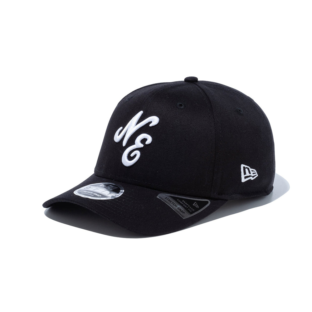9FIFTY ストレッチスナップ ボックスロゴ ブラック × ブラック