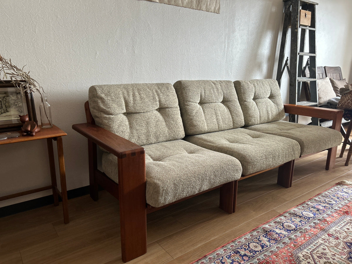 コスガ / KOSUGA 3人掛け セパレート アームソファ チーク材 ジャパン