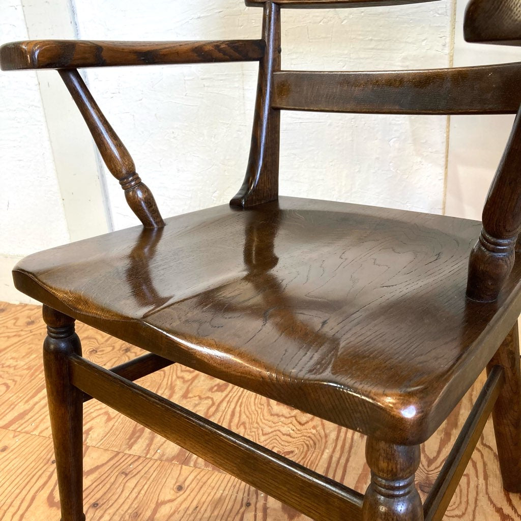 柏木工 ウィルダネスシリーズ アームチェア 飛騨 中古 オーク材 古民家