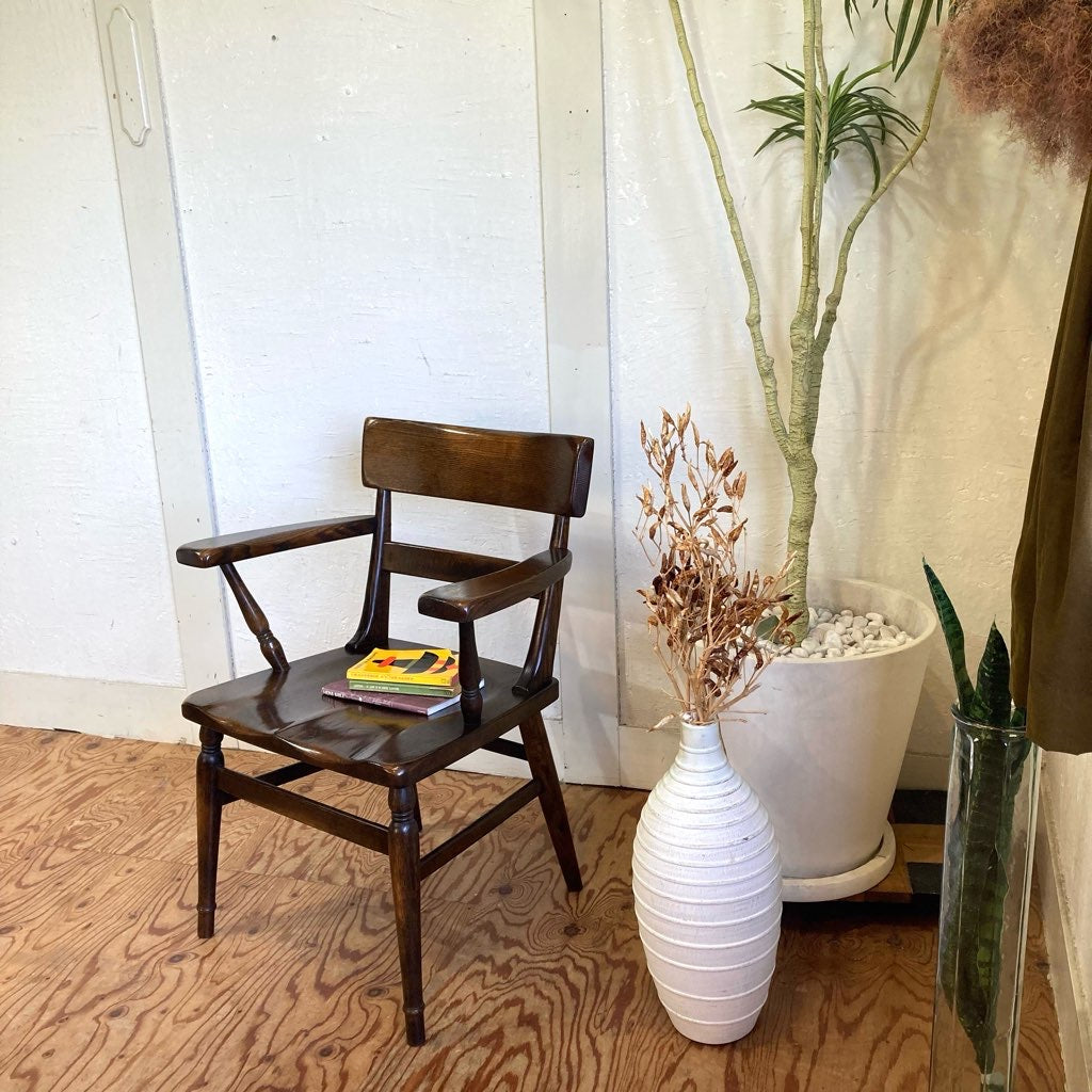 柏木工 ウィルダネスシリーズ アームチェア 飛騨 中古 オーク材 古民家