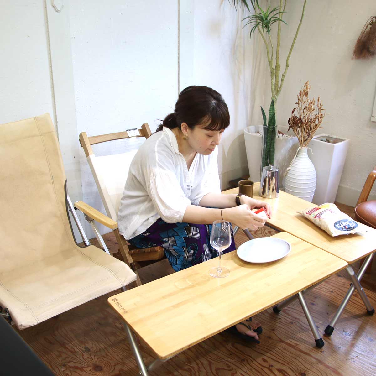 スノーピーク / snow peak フォールディング シェルフ 竹 ベンチ