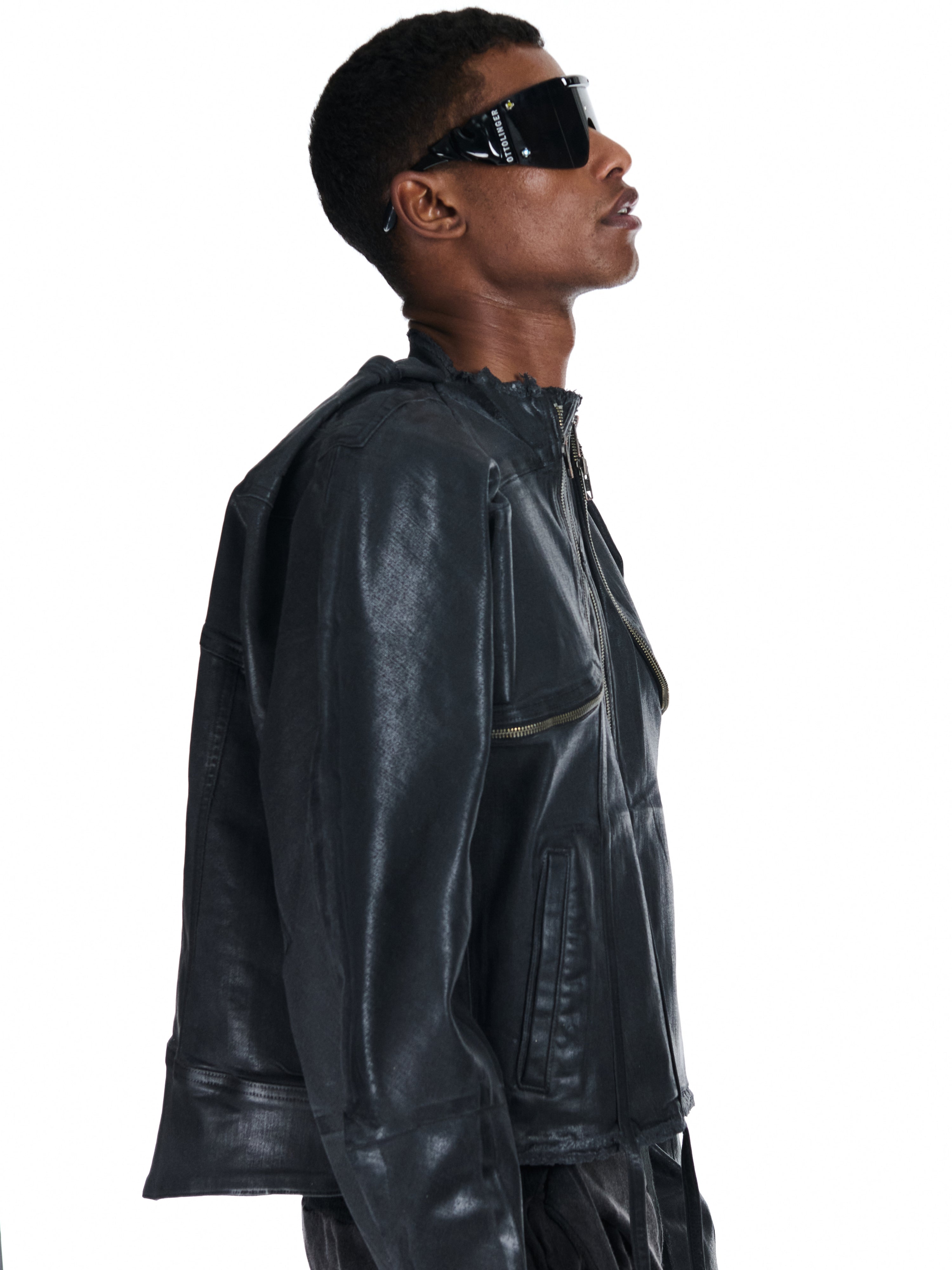 Ottolinger — Glazed Denim Zip Jacket