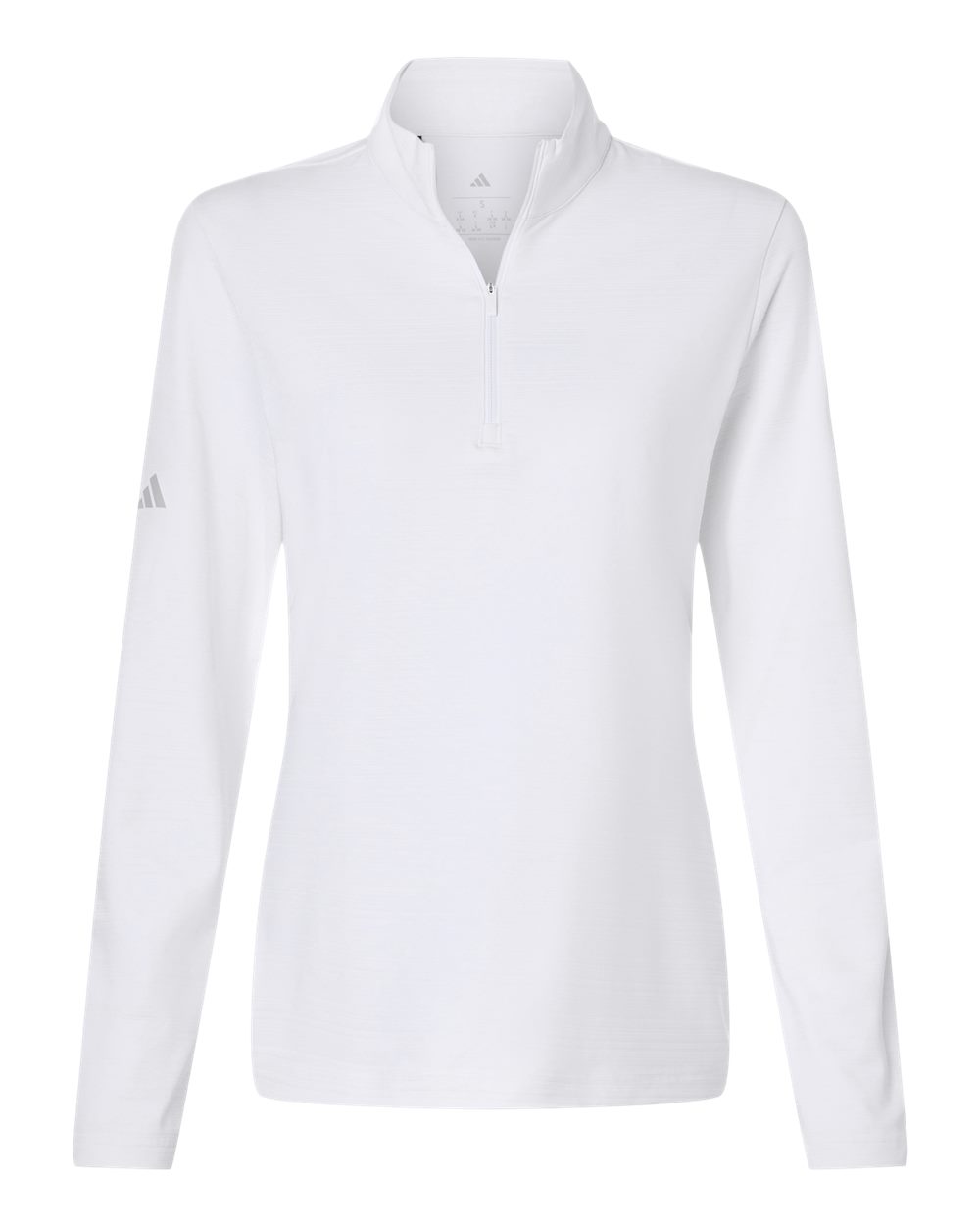 adidas A709 Women's Textured Stripe 1/4-Zip Pullover | S&S