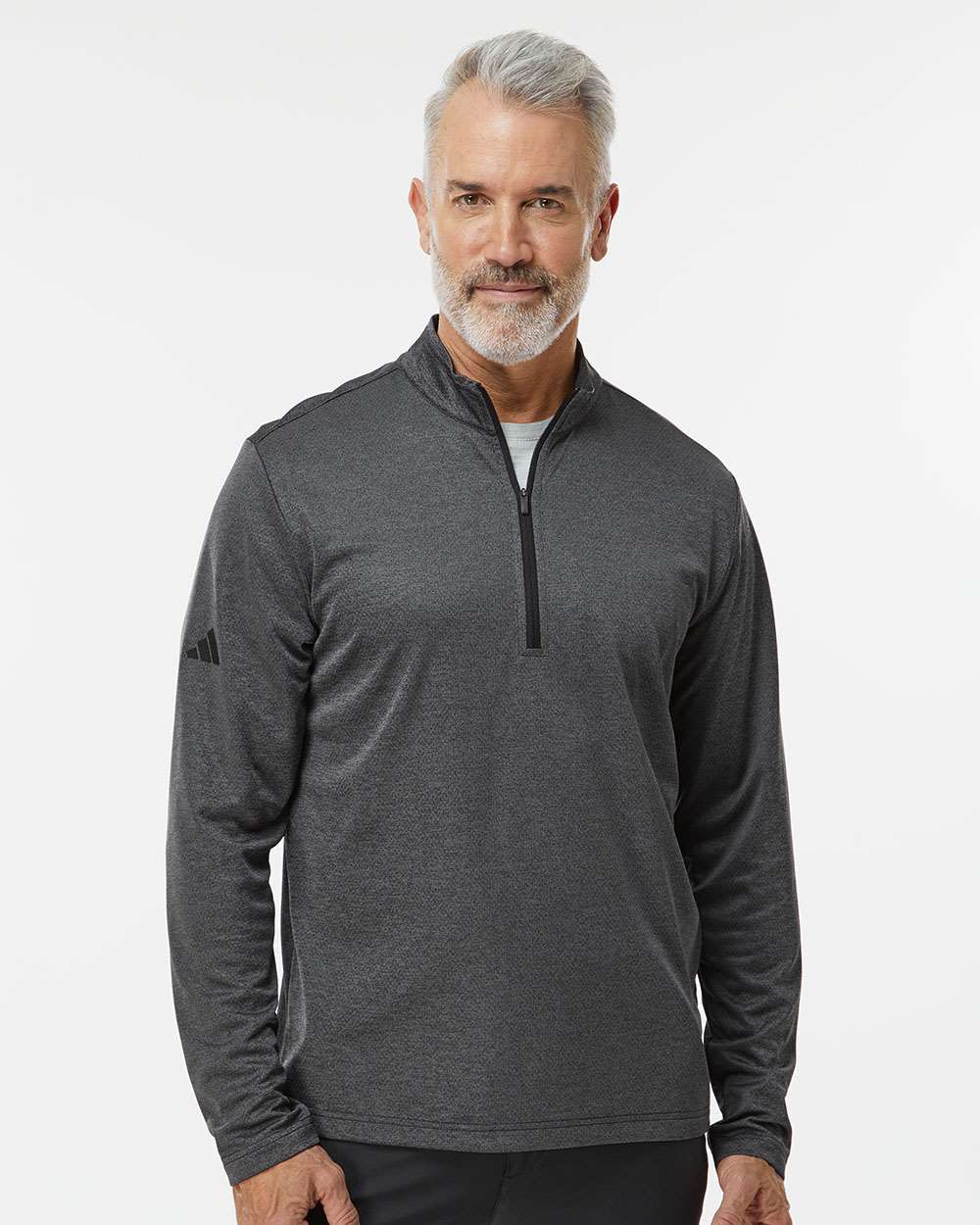 adidas A593 Men's Space Dyed 1/4-Zip Pullover | S&S