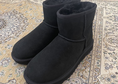 UGG 【25cm】ブラック ムートンブーツ 厚底 黒 UGG】 8 ムートンブーツ