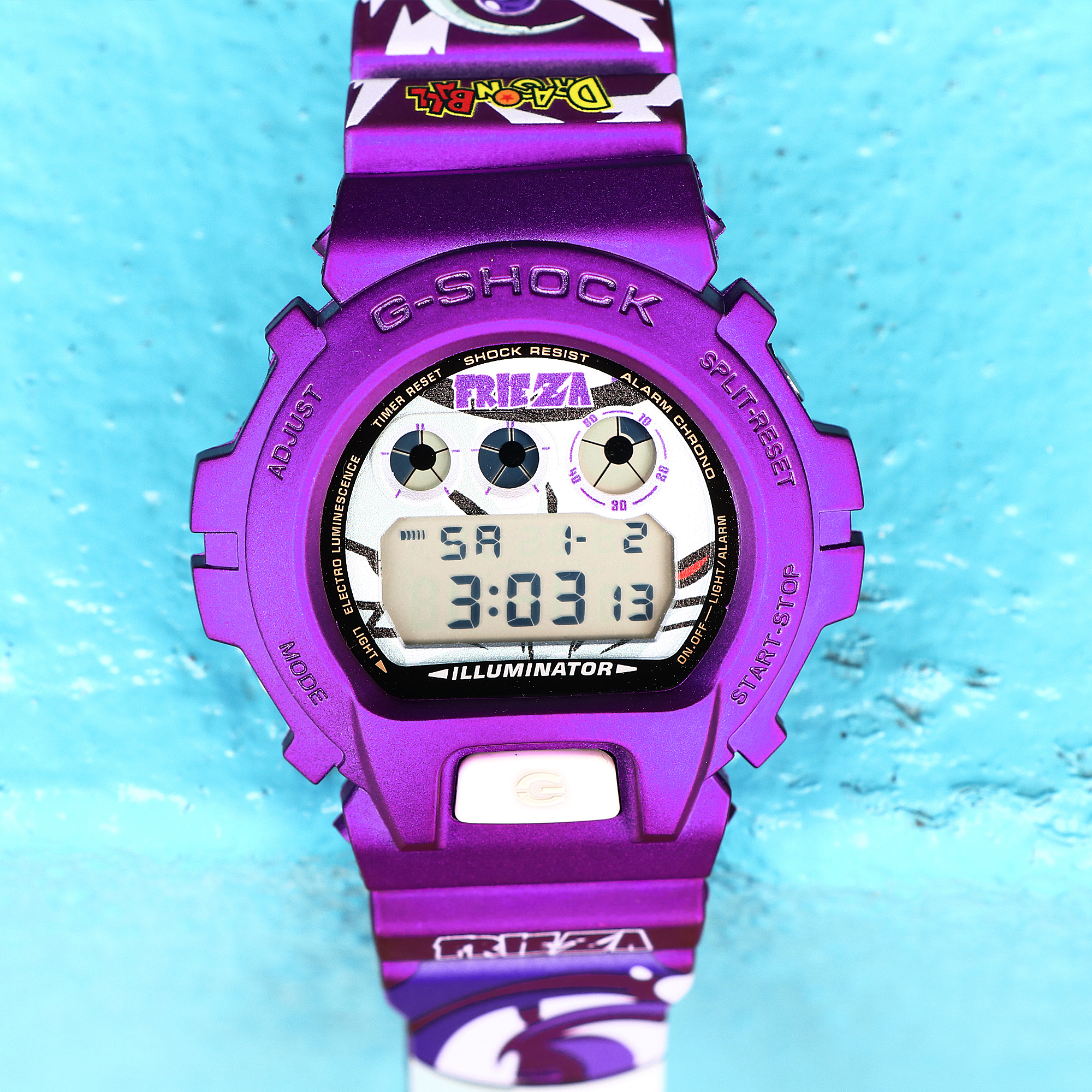 G-Shock DW-6900 Purple Satin Dragon Ball Frieza Custom Design