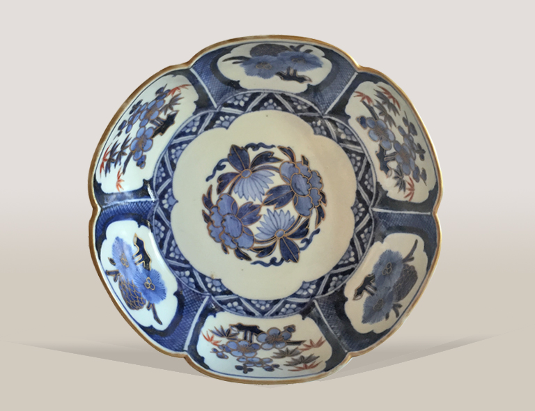 中国明時代 古染付兜鉢 口径約21.5㎝ 東Y7-1202☆2Fタサオ 中国明時代