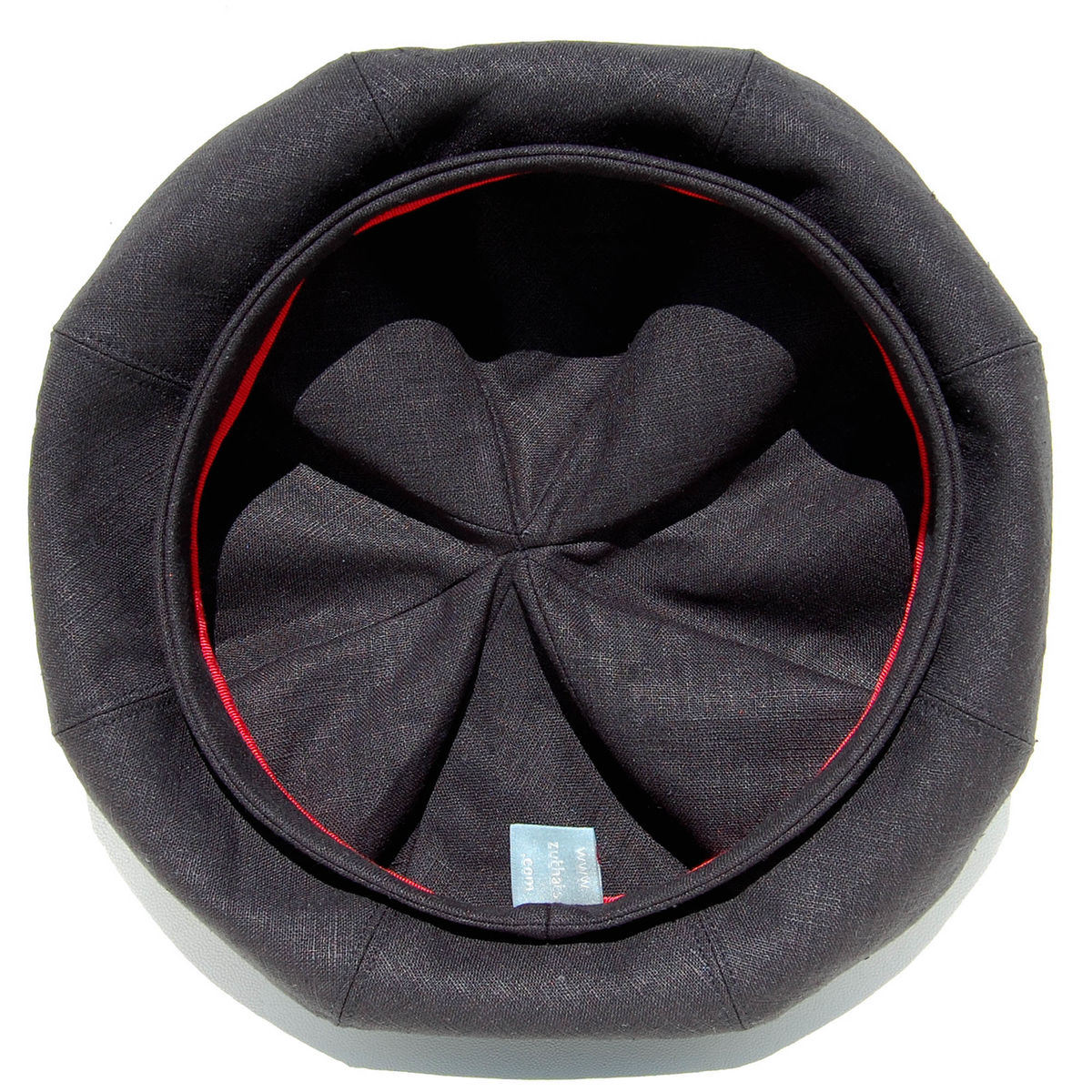 Black Linen Scottish beret, ZUTtam - ZUT hats