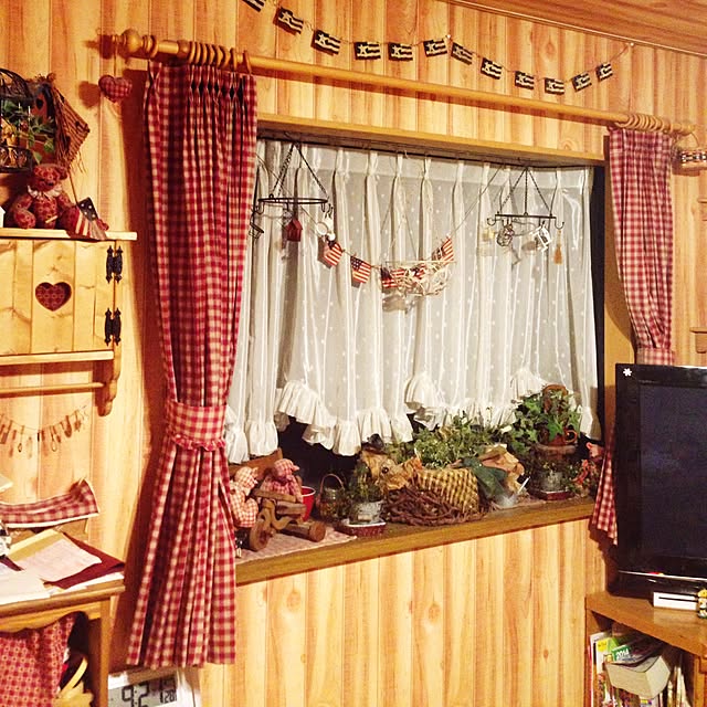 ⭐️アメリカンカントリー雑貨❤ෆりんごෆいっぱい☘️ レースカフェ